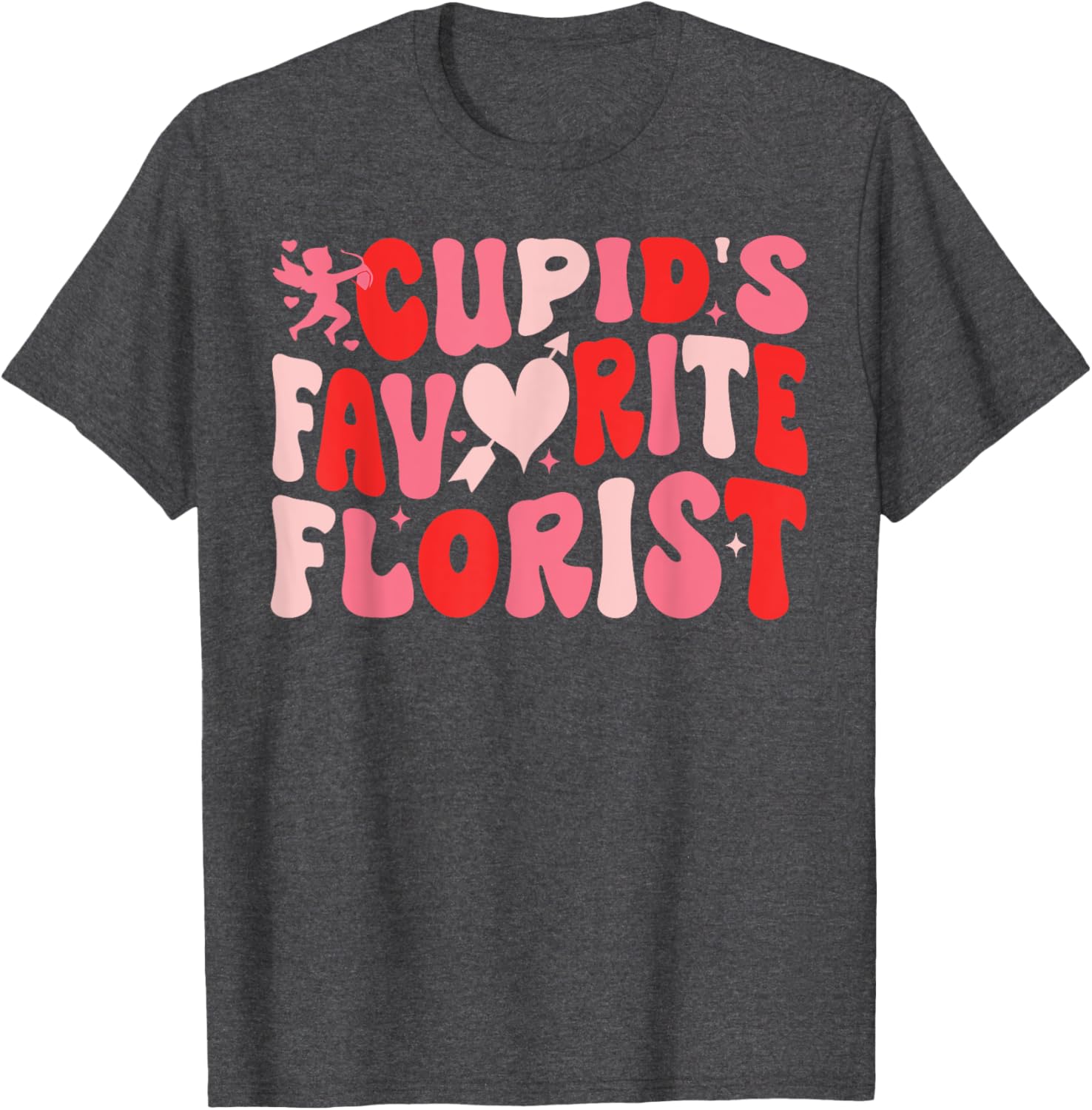 Cupid's Favorite Florist Retro Valentine's Day T-Shirt for Lovebirds - 10