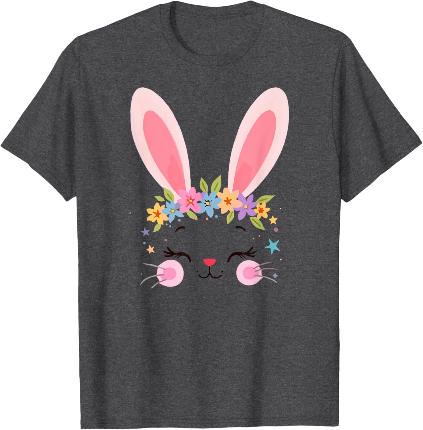 Cute Floral Easter Bunny T-Shirt for Rabbit Lovers - Women's Apparel - 1