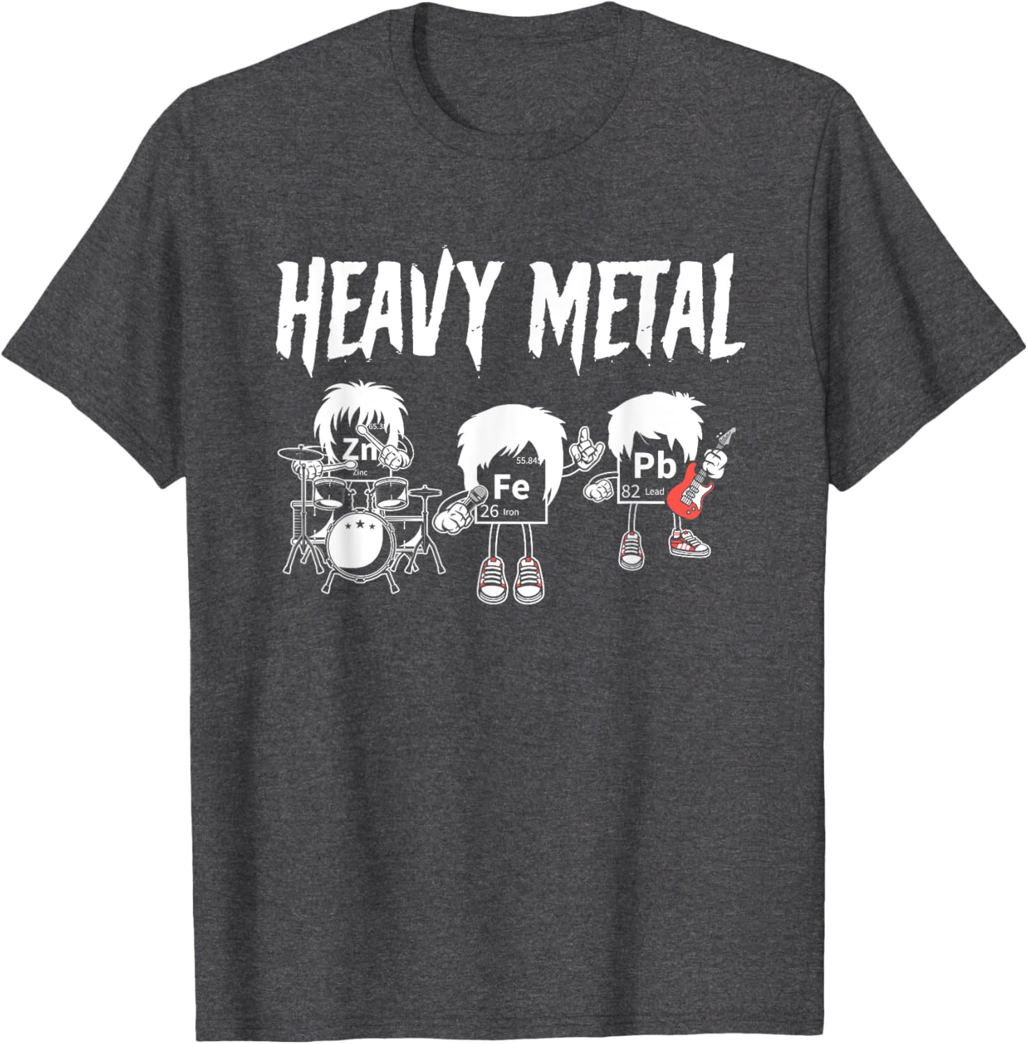 Funny Chemistry T-Shirt with Heavy Metal Music Puns for Science Lovers - 7