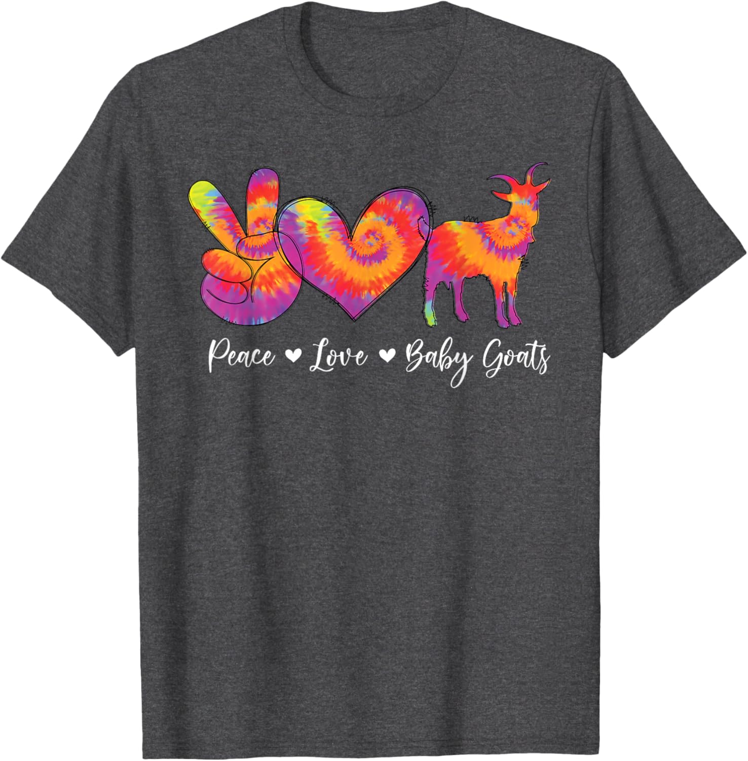 Cute Goat Lover Tie Dye Baby Goats T-Shirt for Farmers and Animal Lovers - 4