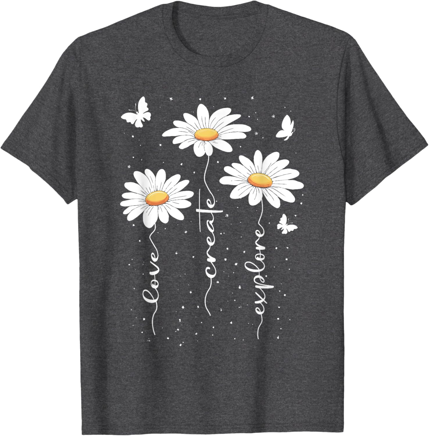 Cute Daisy Floral T-Shirt for Nature Lovers - Inspirational Flower Design - 14