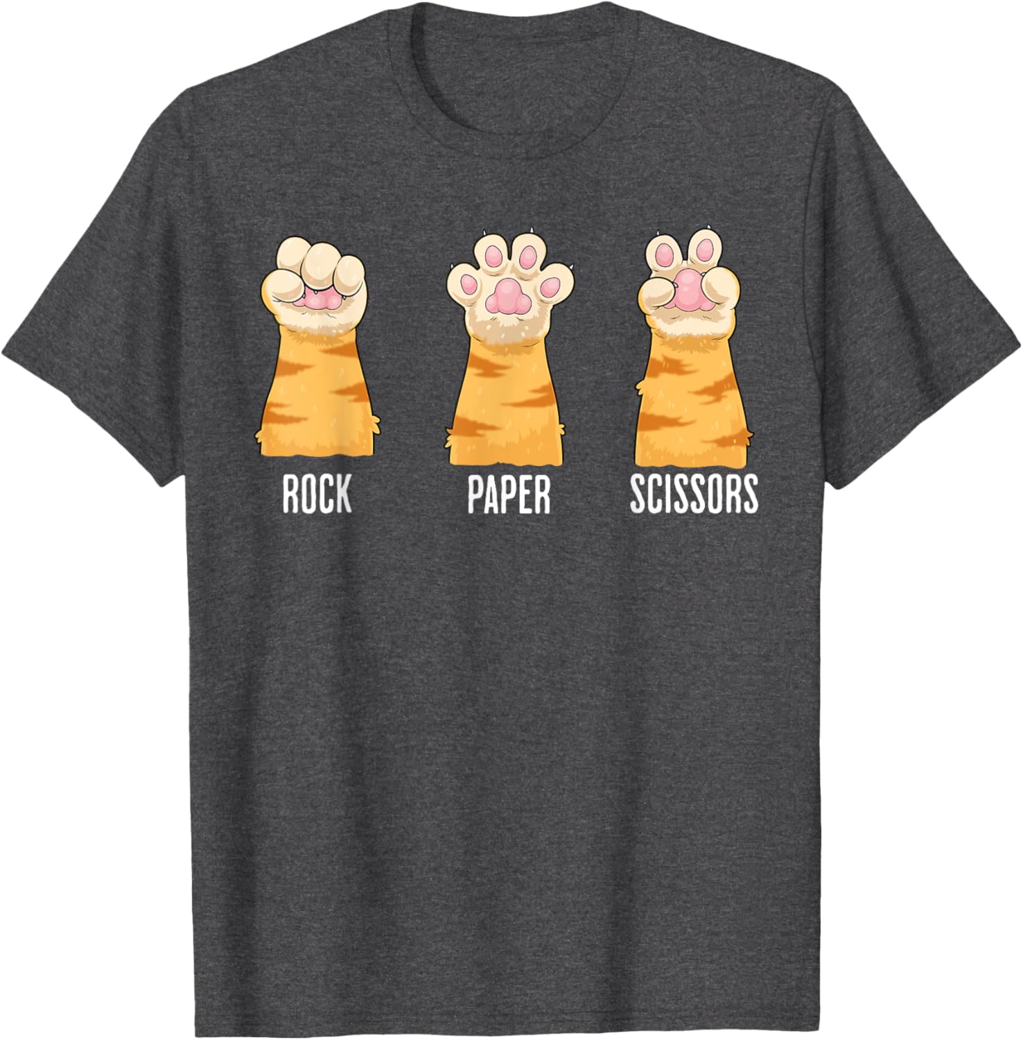 Funny Cat Paws Rock Paper Scissors T-Shirt for Kids and Adults - 21
