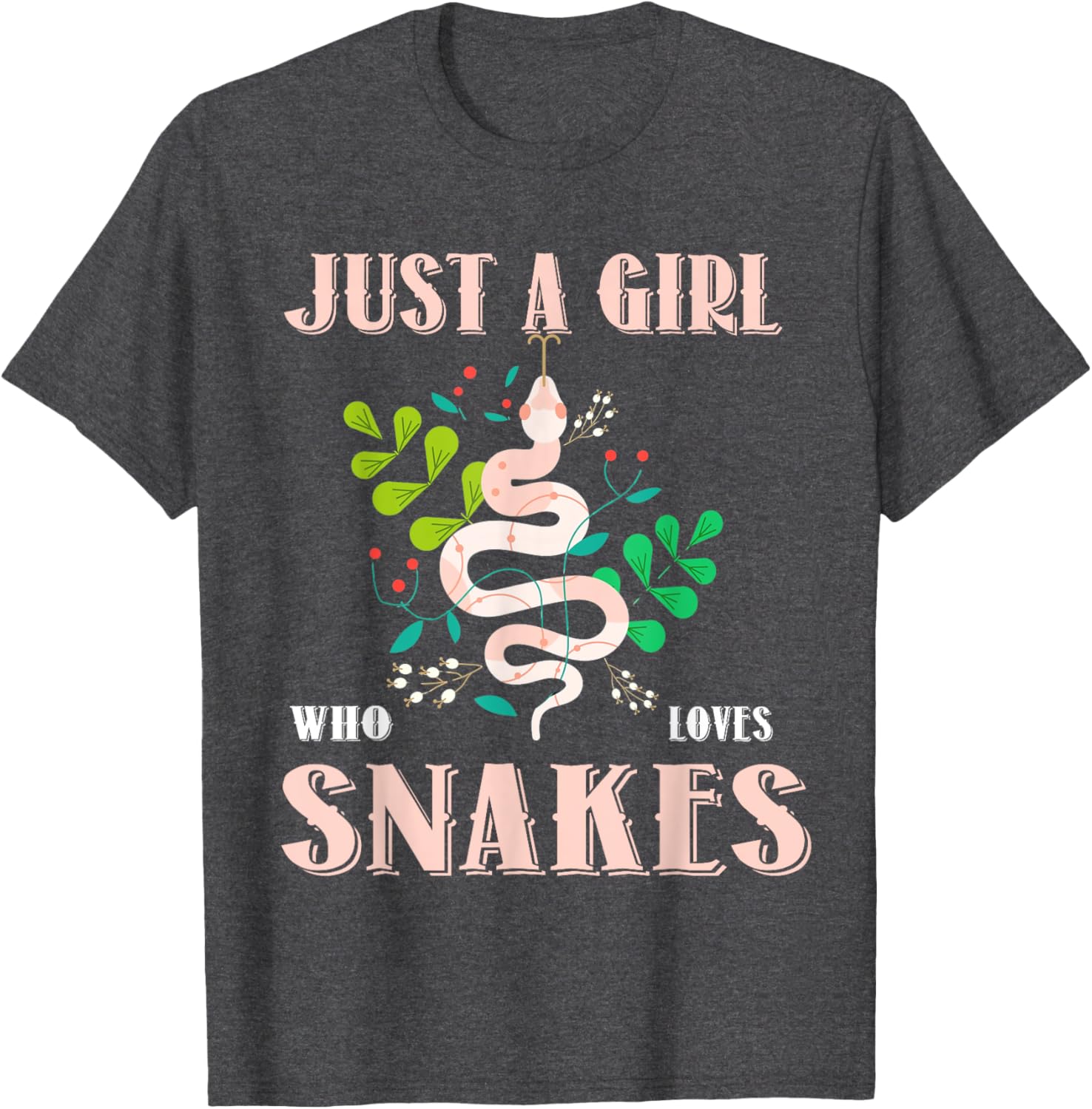 Cute Just a Girl Who Loves Snakes T-Shirt for Reptile Lovers - 27