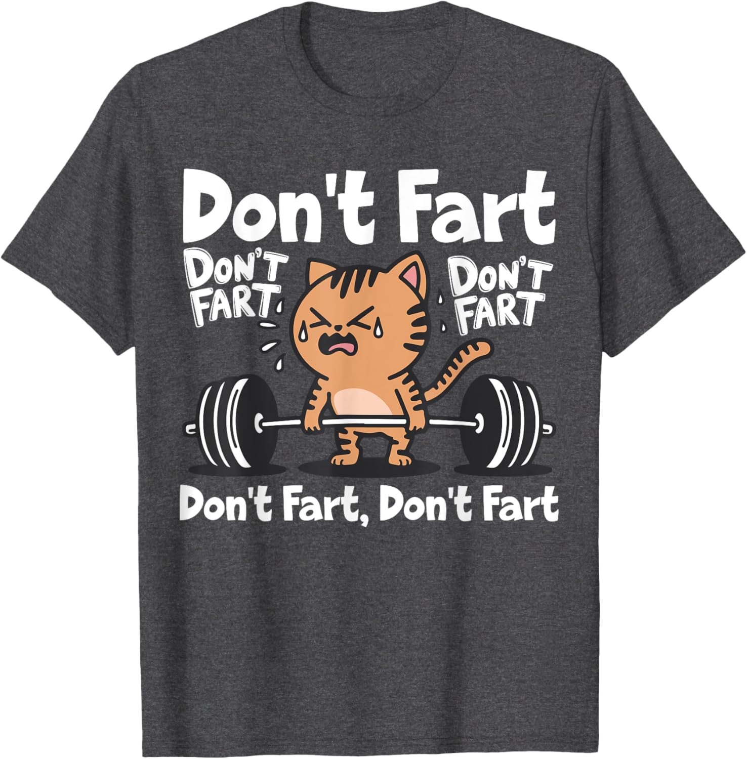 Funny Cat Workout T-Shirt for Weightlifting Fitness Lovers - 16