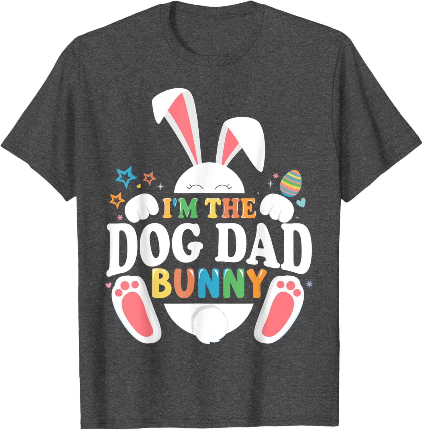 Cute Dog Dad Bunny Easter T-Shirt for Fun Matching Outfits - 2