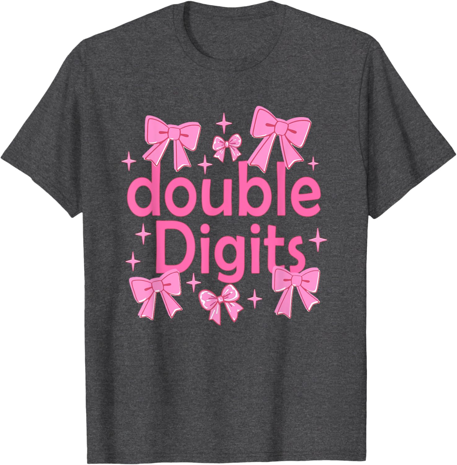 Cute Coquette Bow 10th Birthday T-Shirt for Girls - Perfect Gift for Kids - 8