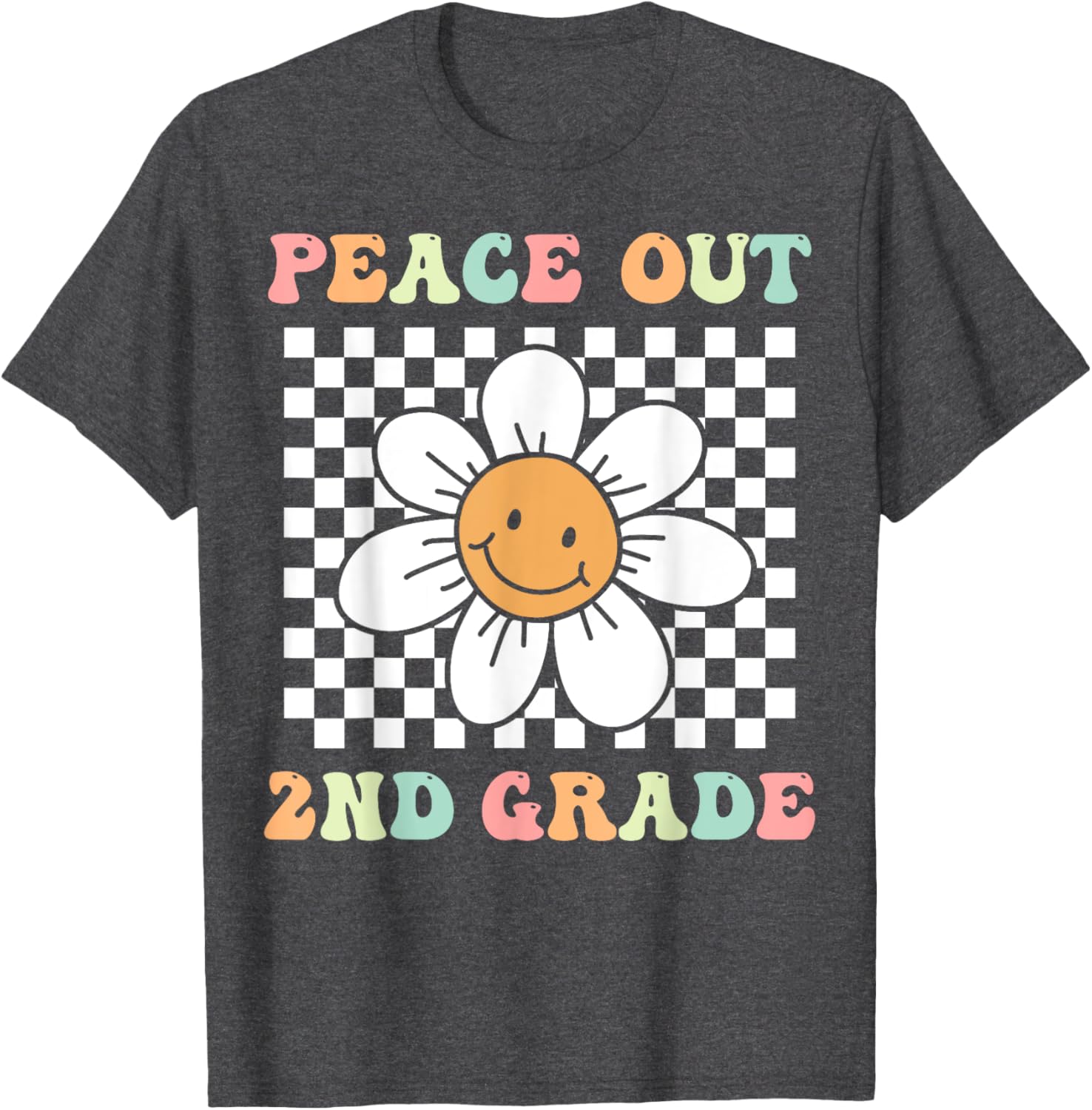Cute Groovy Peace Out Second Grade Last Day T-Shirt for Kids - 4