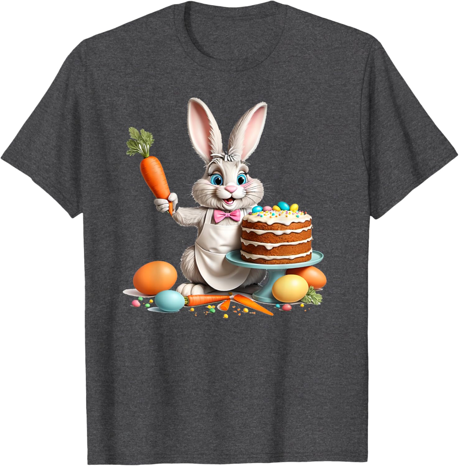Easter Bunny Baking Carrot Cake T-Shirt for Fun Holiday Celebrations - 20