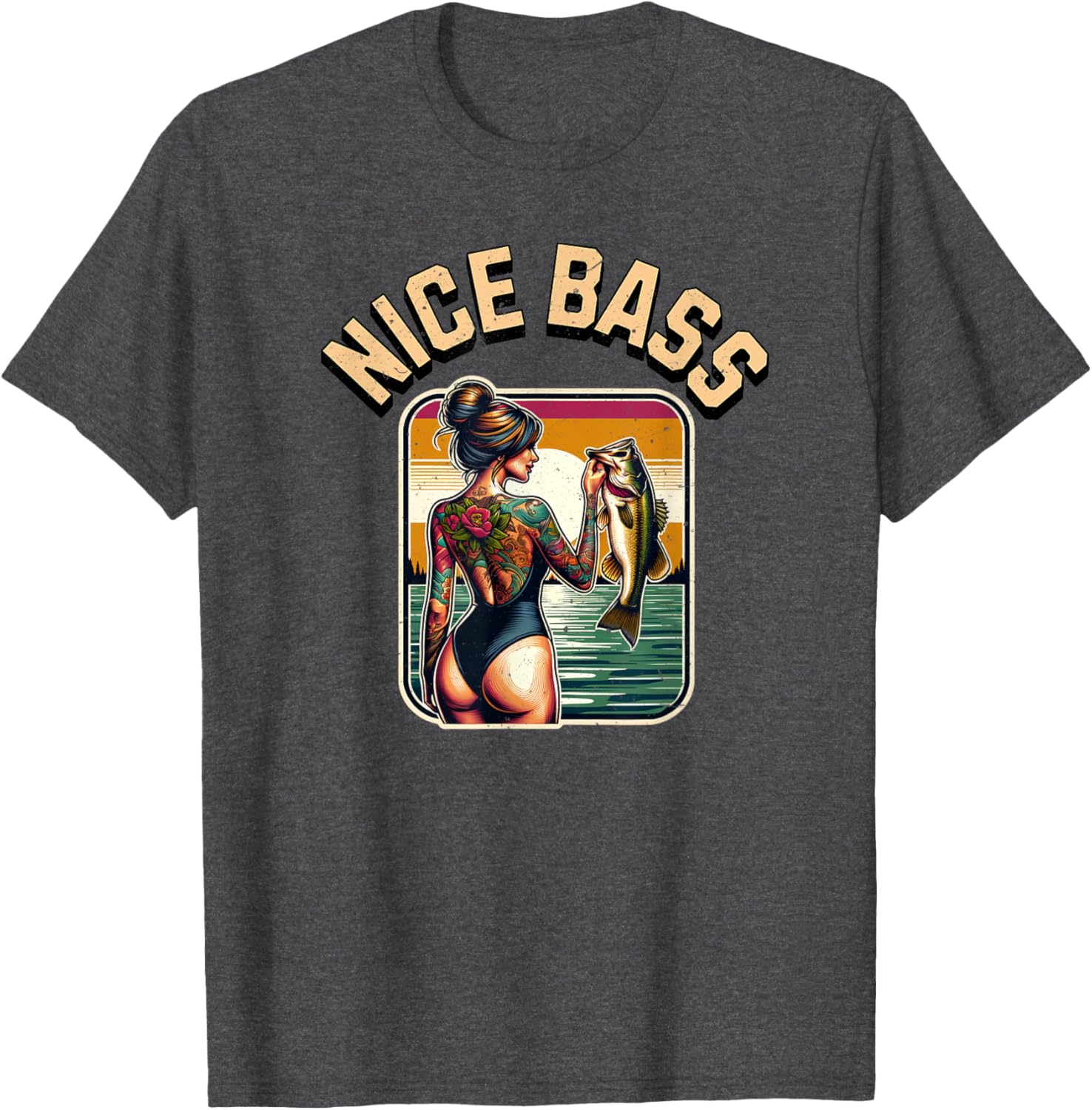 Cute Bass Fishing Woman in Bikini T-Shirt for Outdoor Enthusiasts - 13