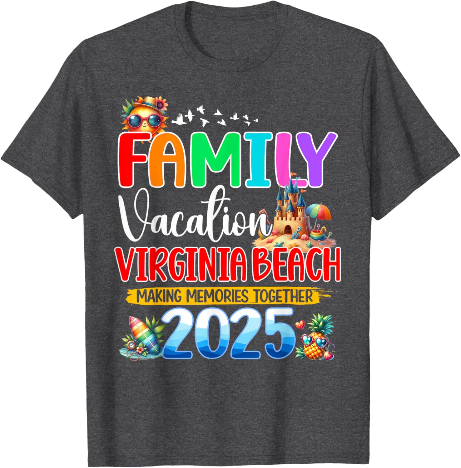 Family Vacation Virginia Beach 2025 Matching Group T-Shirt for All Ages - 20