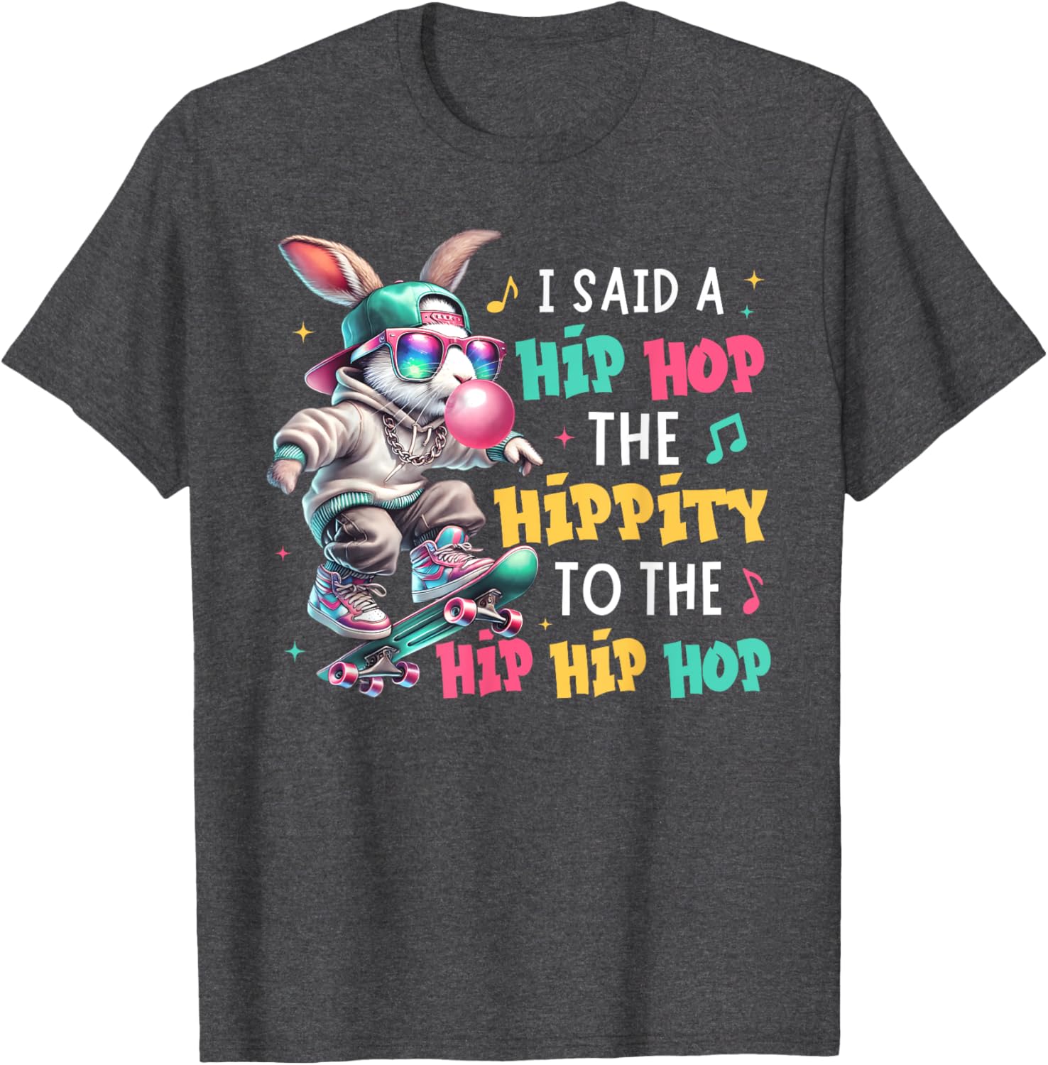 Funny Easter Hip Hop Bunny T-Shirt for Kids and Adults - Celebrate with Style! - 5