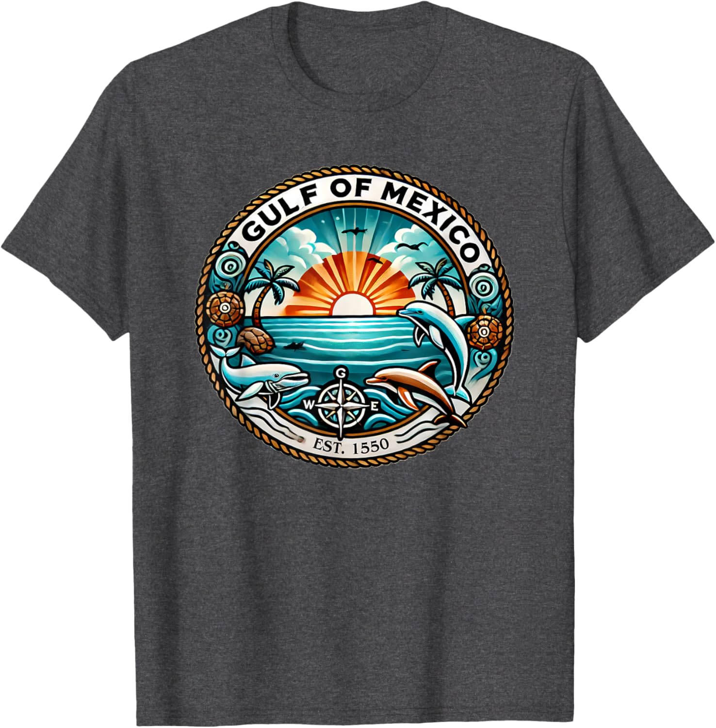 Gulf of Mexico Sunset T-Shirt - Vibrant Caribbean Beach Design - 14