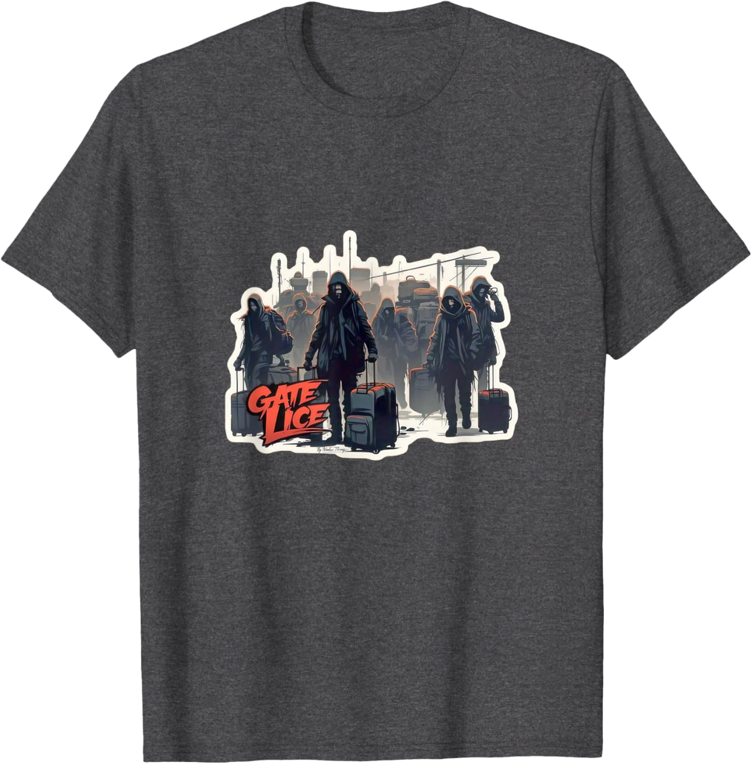 Funny Zombie Apocalypse T-Shirt for Airport Lovers and Lice Crowds - 2