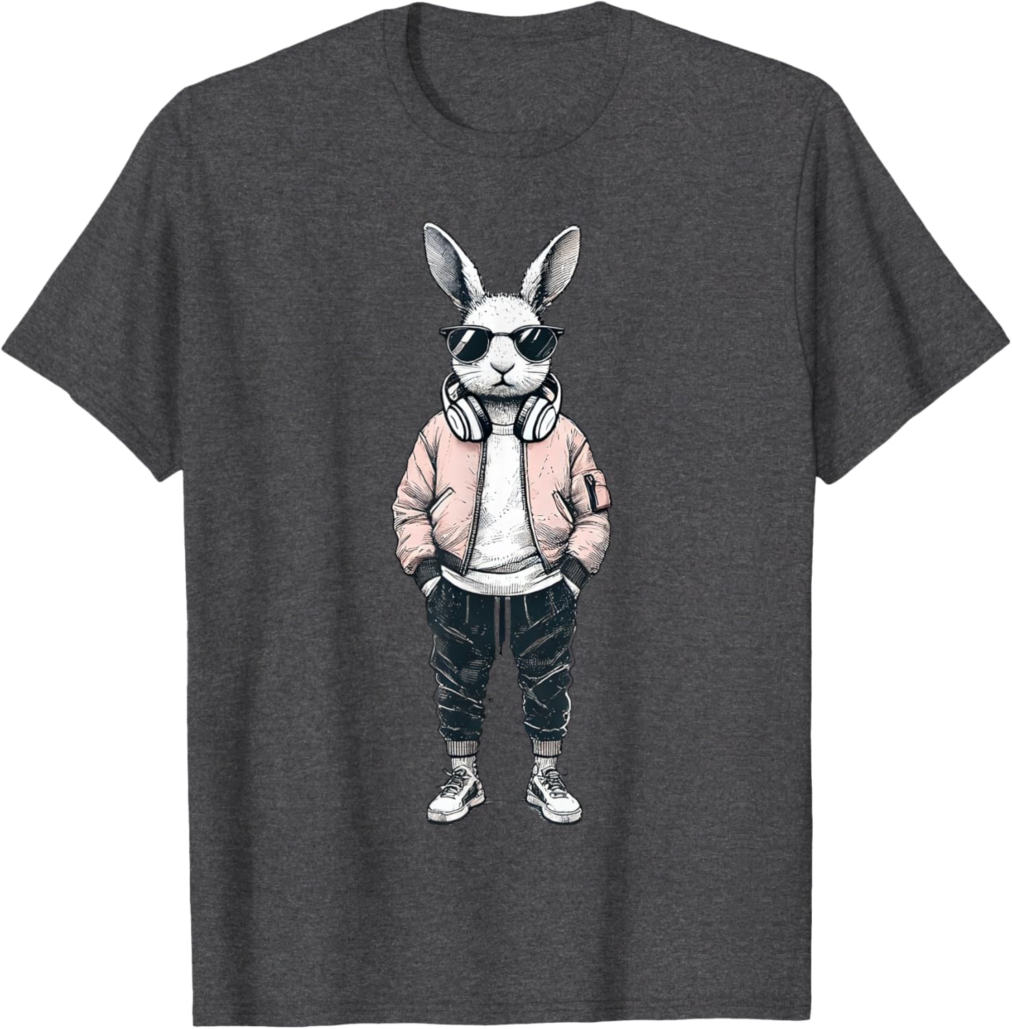 Cool Bunny Rabbit Boys Easter Shirt with Sunglasses for Kids and Men - 8
