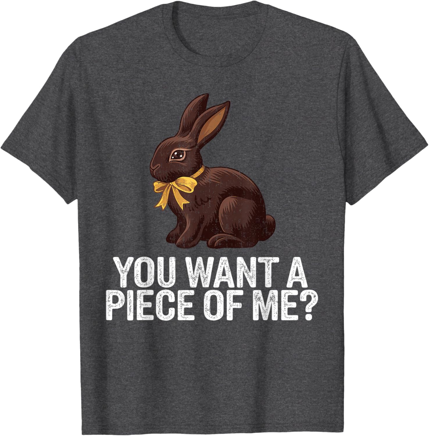 Cute Easter Rabbit Chocolate Bunny Graphic T-Shirt for Fun Holiday Style - 16