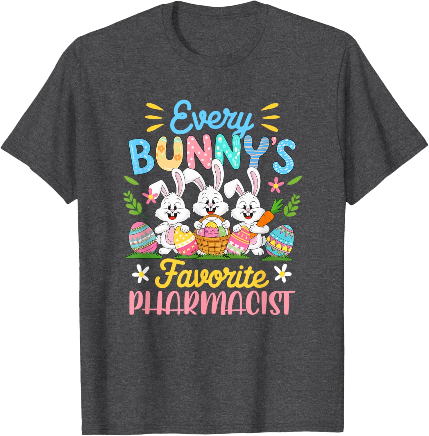 Bunny's Favorite Pharmacist Easter Bunnies Egg Hunt T-Shirt for Kids - 20
