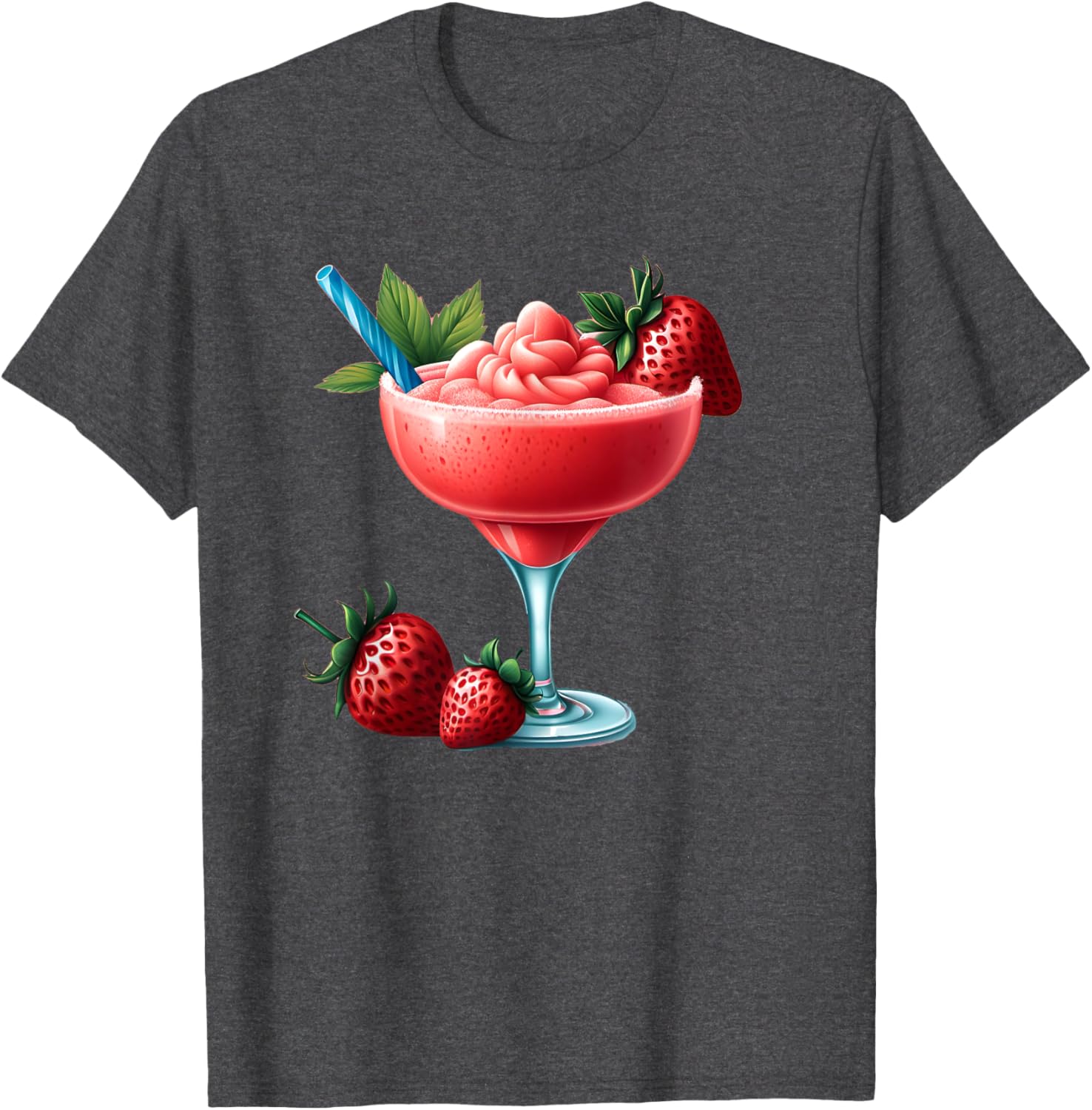 Frozen Strawberry Daiquiri T-Shirt for Fun Summer Vibes and Relaxation - 11