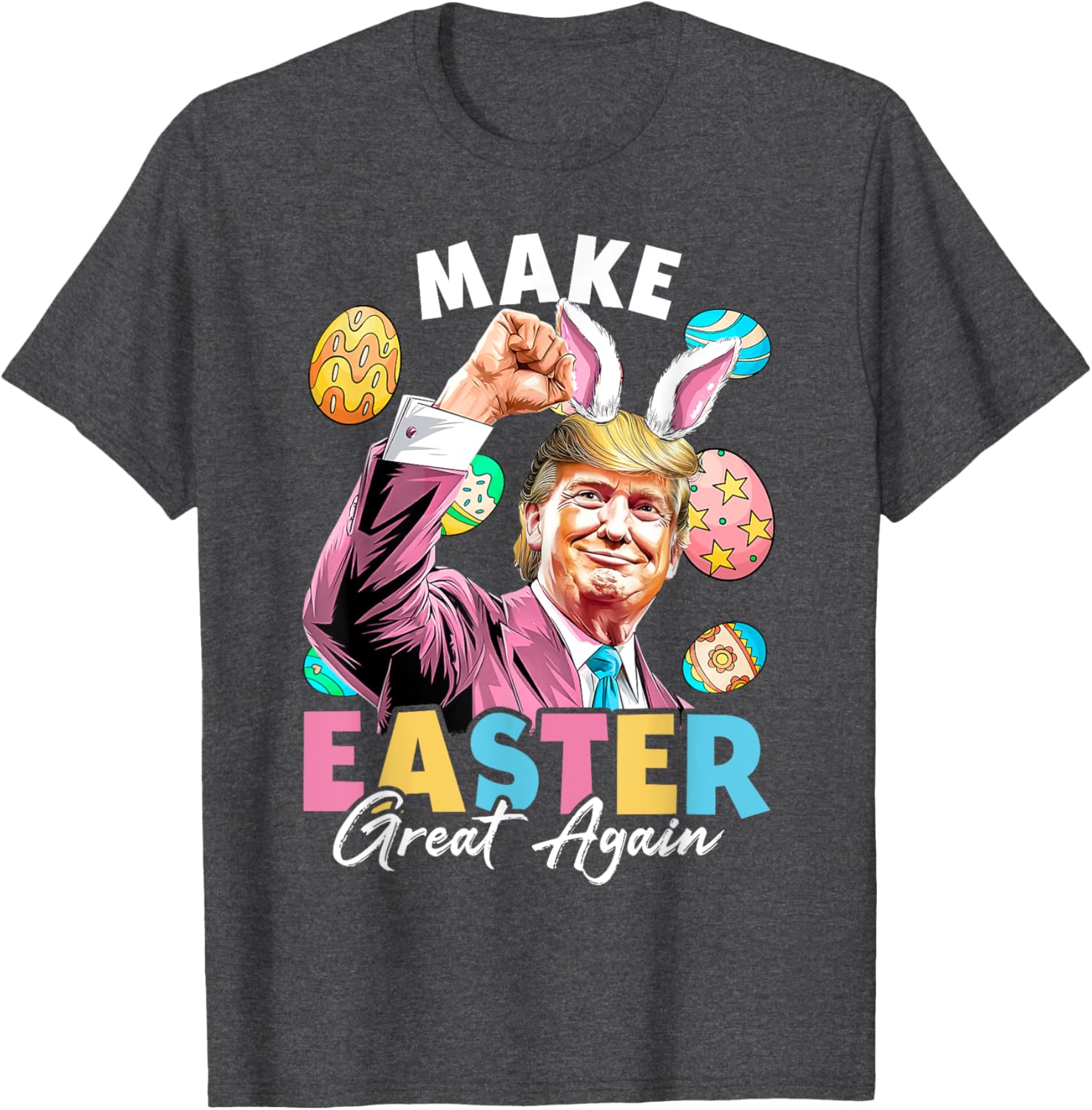 Funny Trump Easter Bunny Hunt T-Shirt for Holiday Fun and Laughter - 14