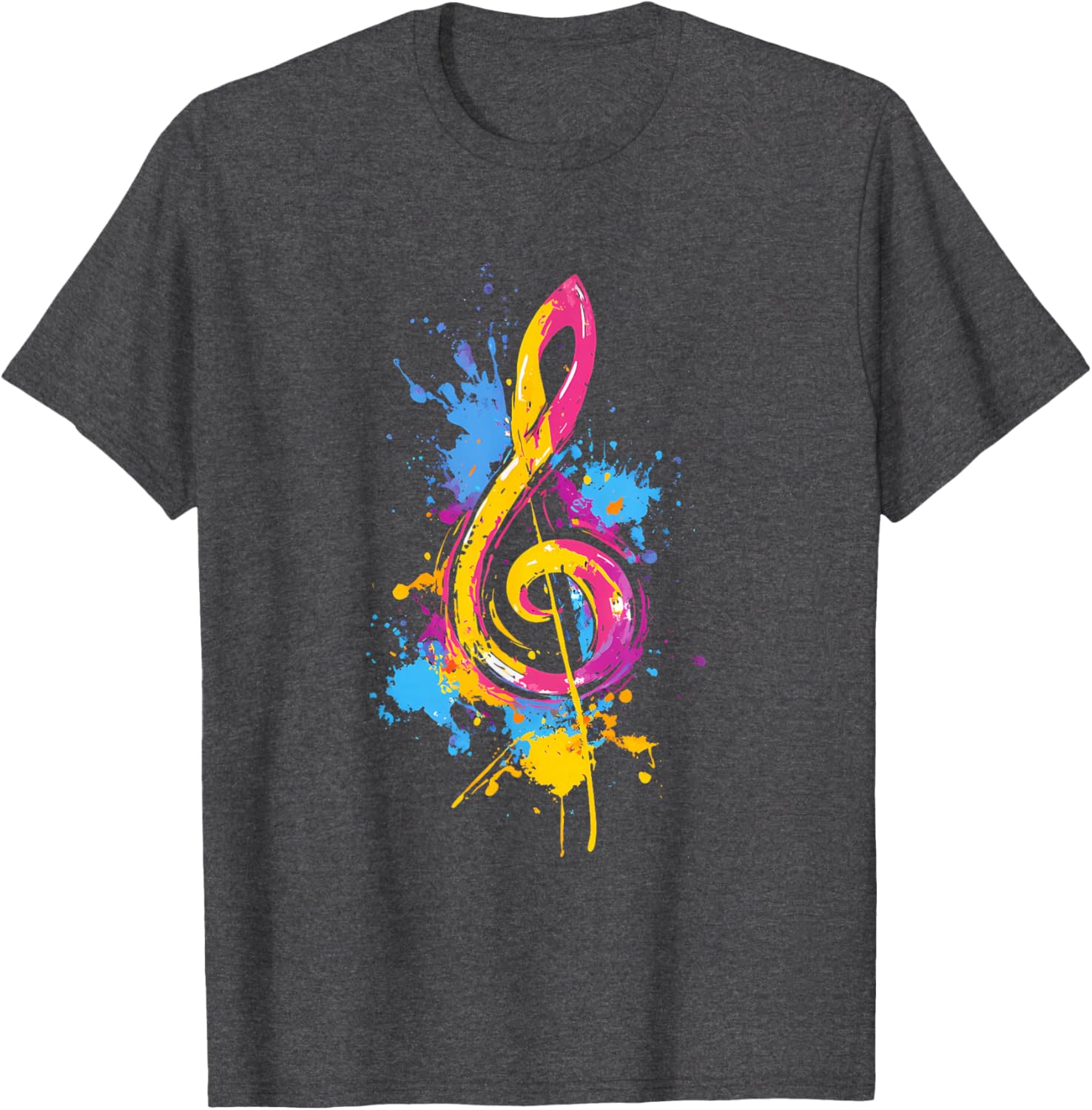 Colorful Treble Clef T-Shirt for Music Lovers - Fun Musical Tee - 13