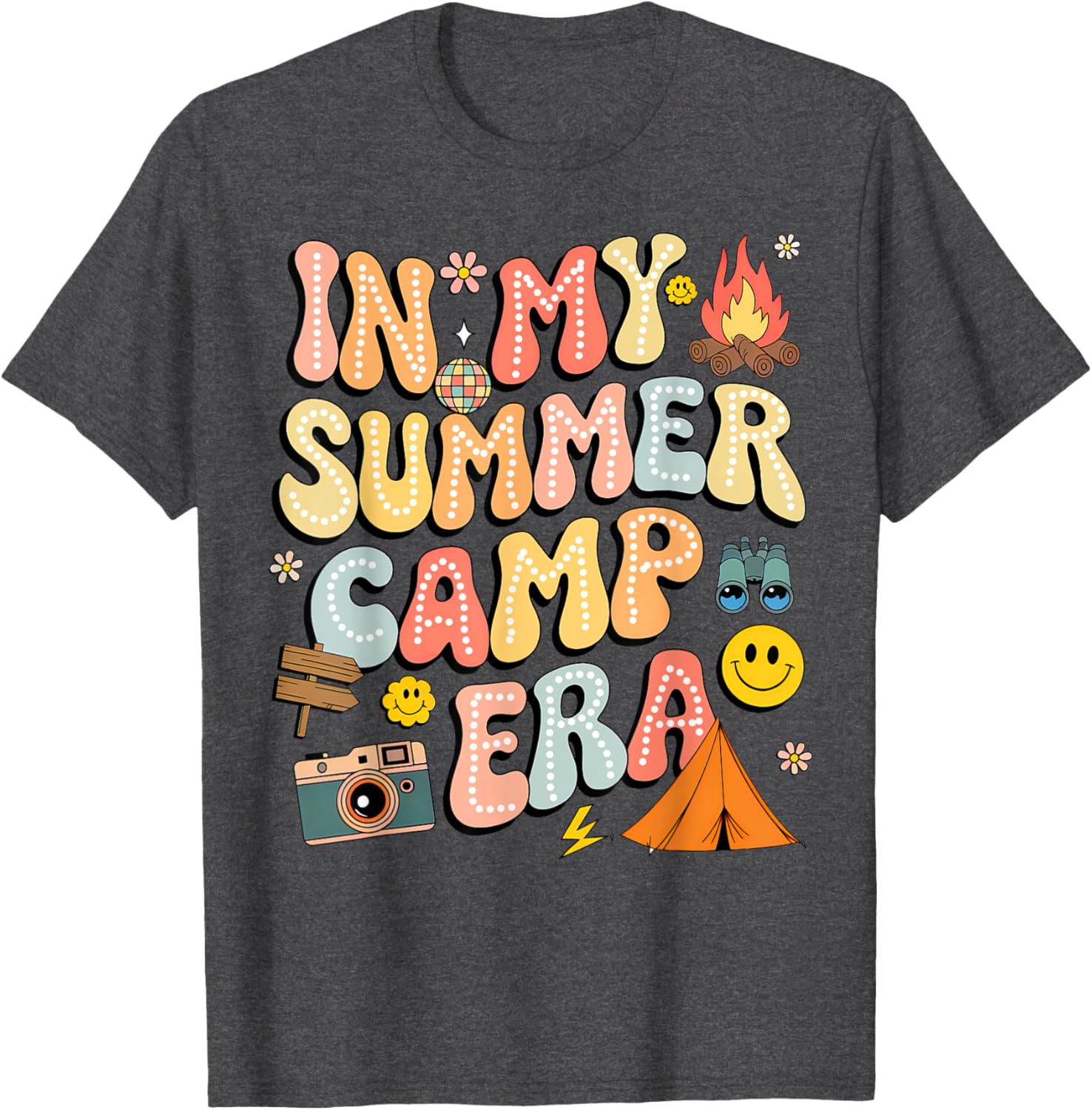 Groovy Summer Camp Crew Last Day of School T-Shirt for Fun Adventures - 29