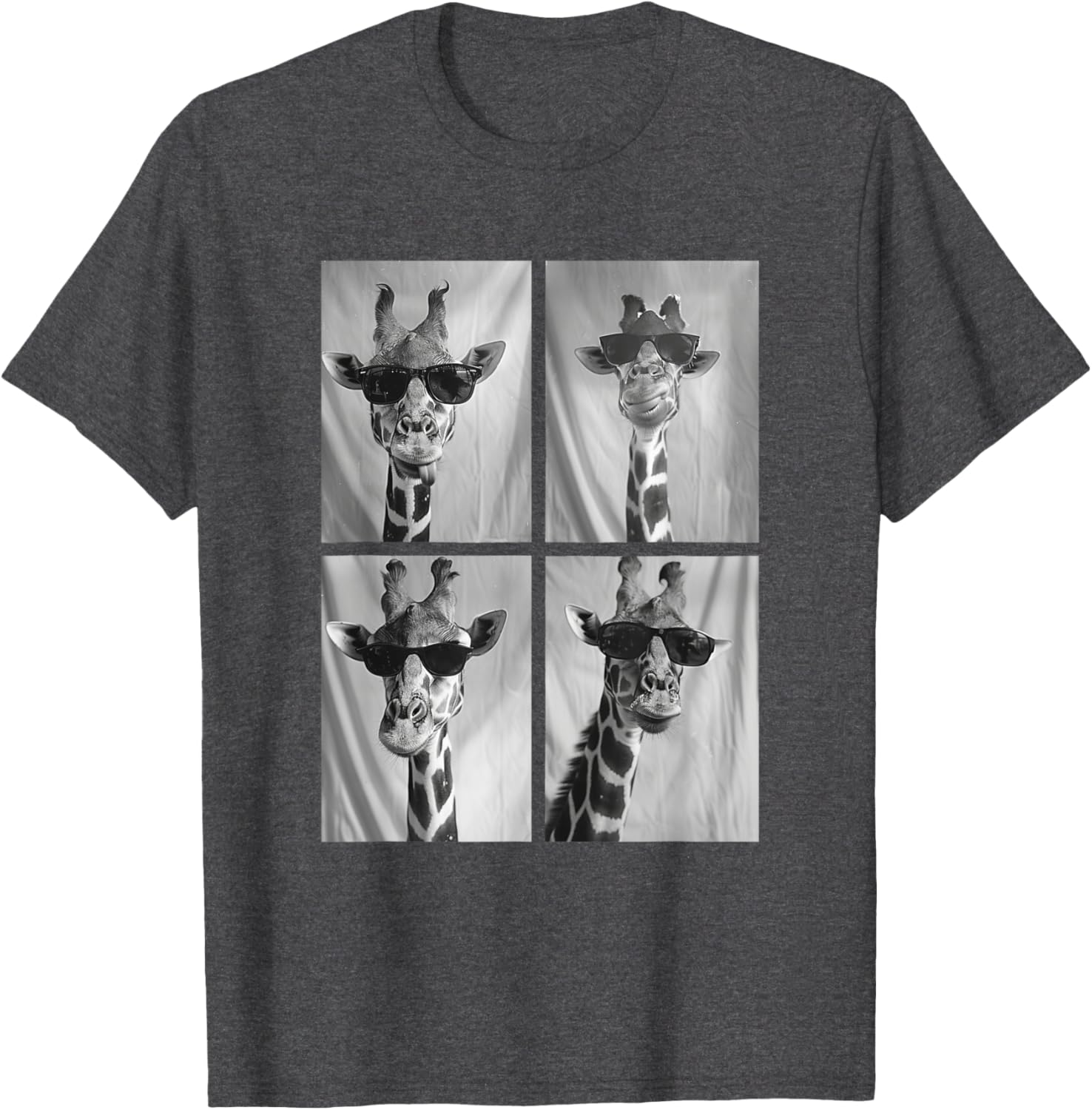 Cute Giraffe in Sunglasses Cool African Hipster T-Shirt for Animal Lovers - 1