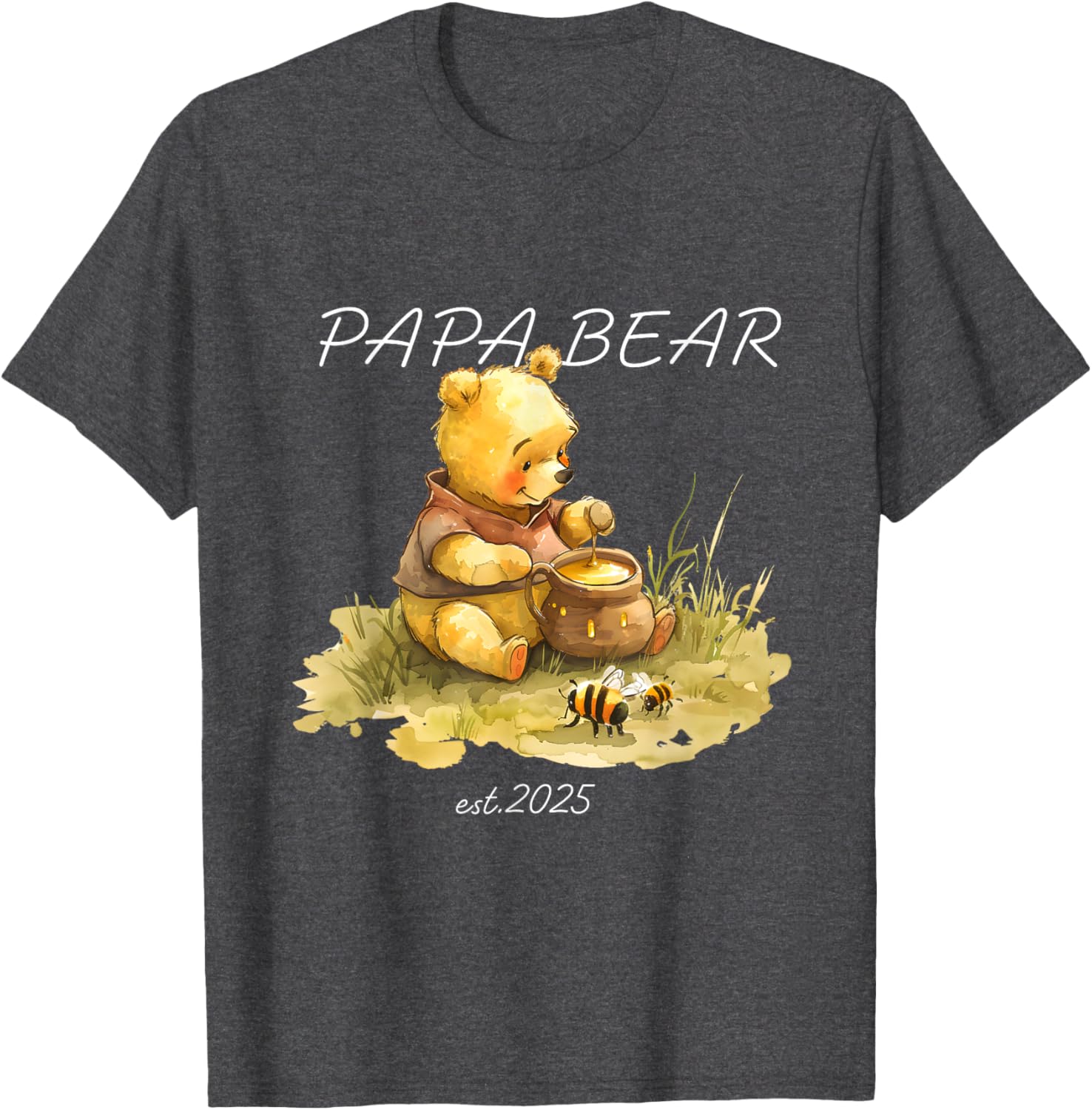 Cute Papa Bear Honey T-Shirt for Dads – Stylish and Comfy Men's Tee - 2