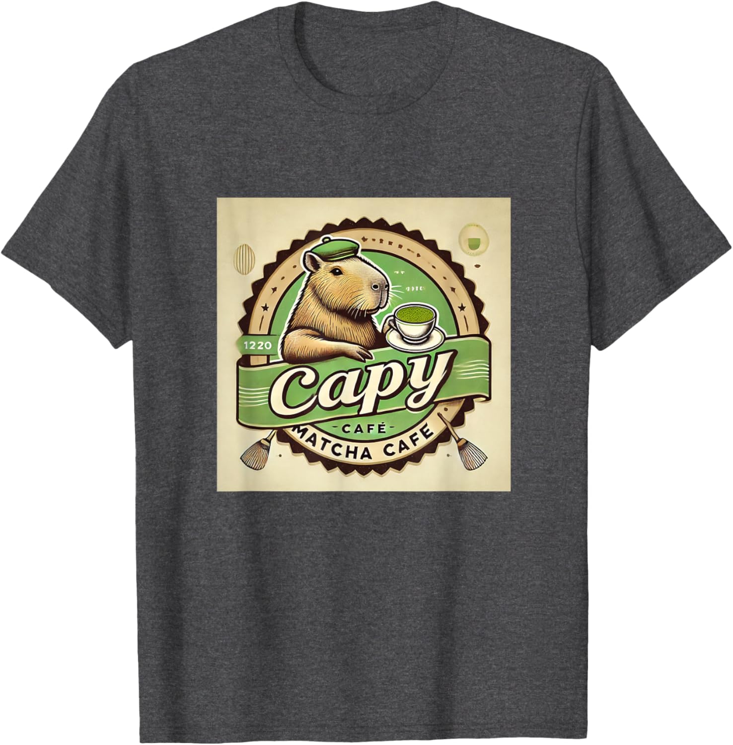 Capybara Cafe Coffee and Tea Lover T-Shirt for Animal Enthusiasts - 1