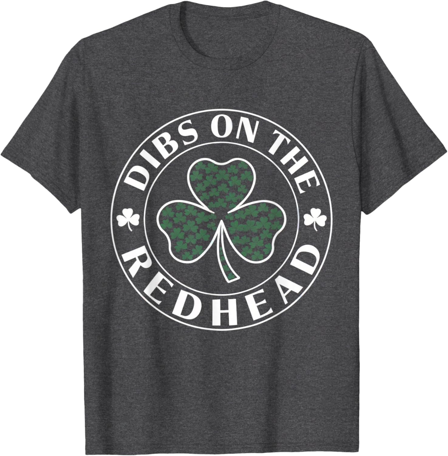 Funny Irish St Patricks Day Shamrock Dibs on the Redhead T-Shirt - 4