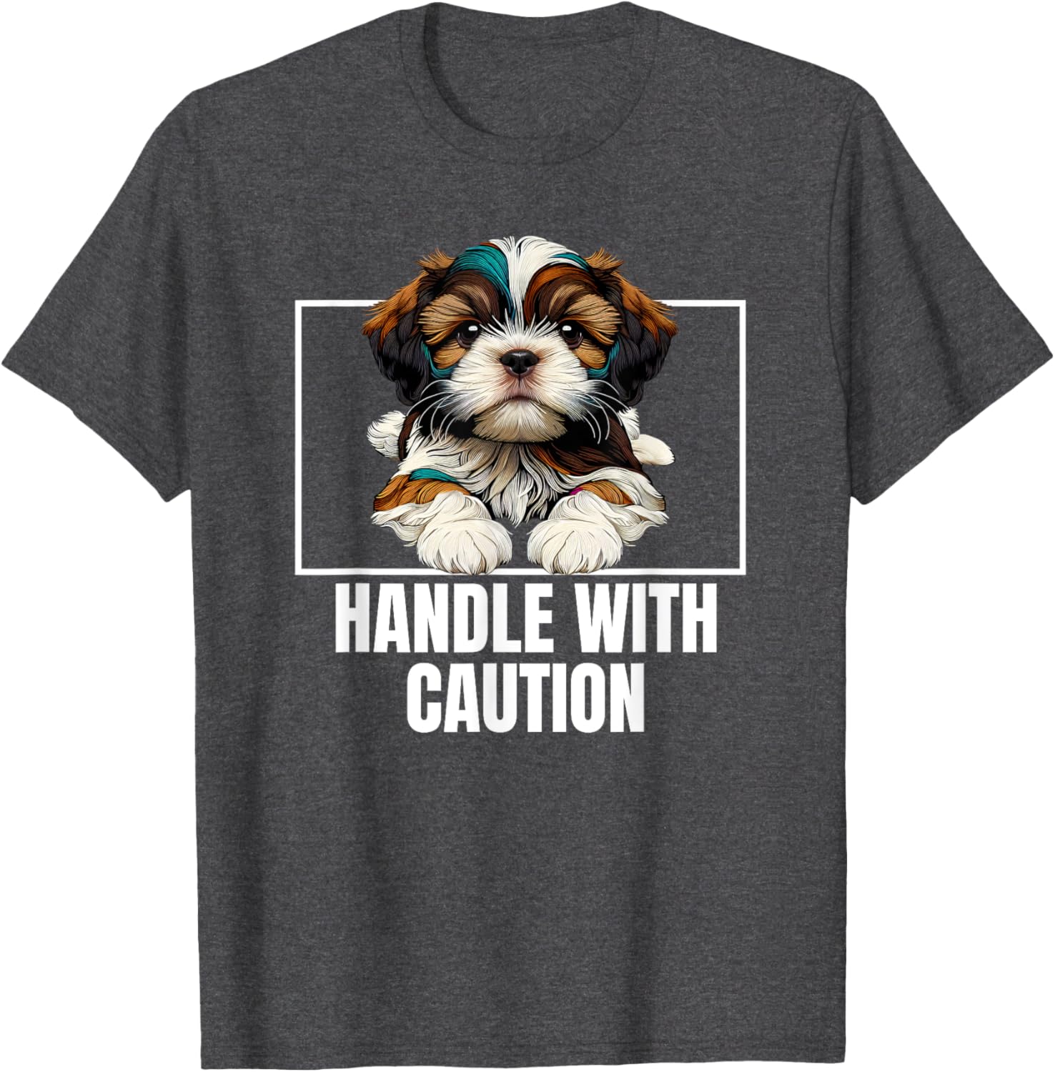 Cute Shih Tzu Handle With Care T-Shirt for Dog Lovers and Owners - 6