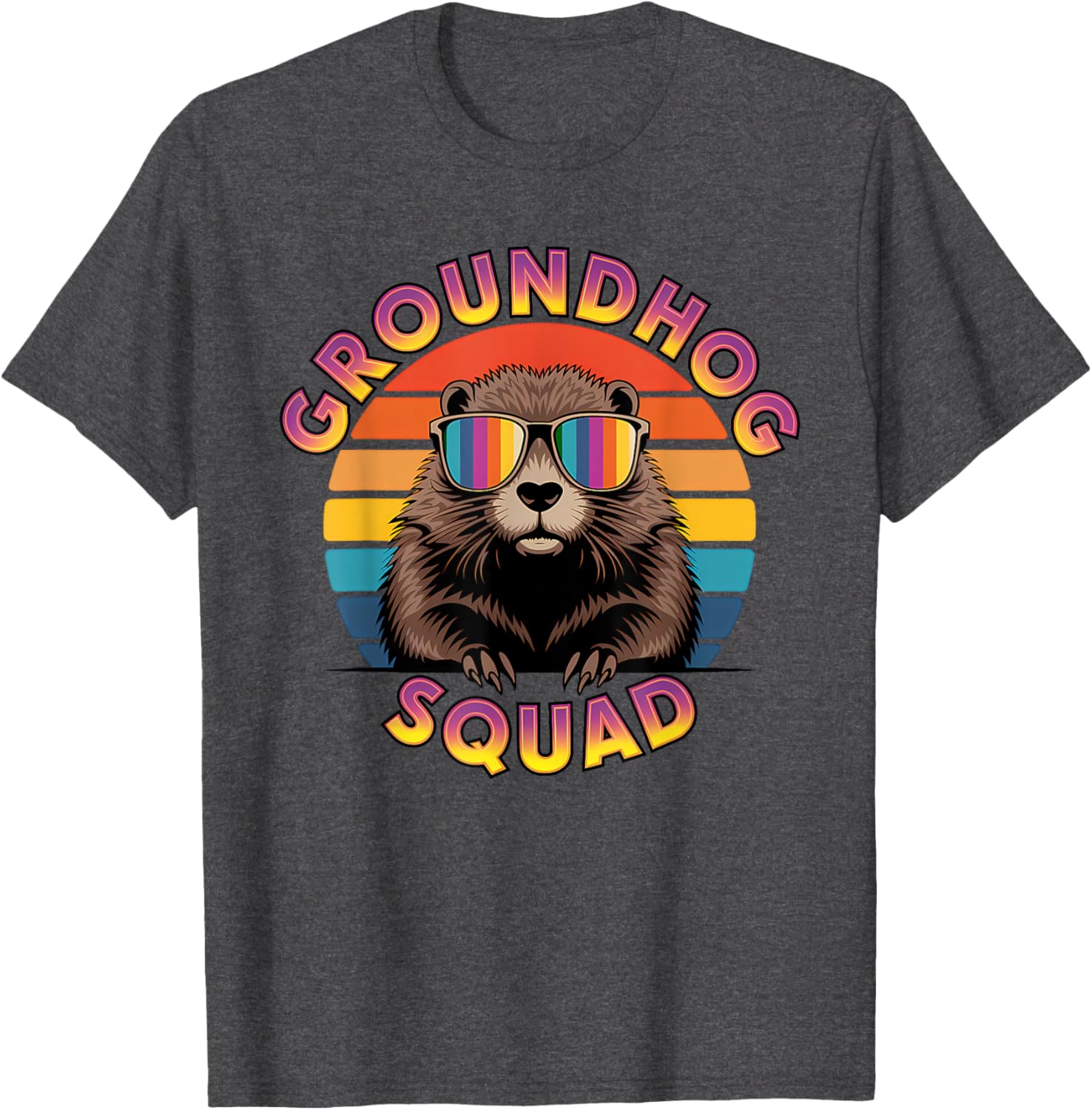 Funny Groundhog Squad Happy Groundhog Day 2025 T-Shirt for All Ages - 12