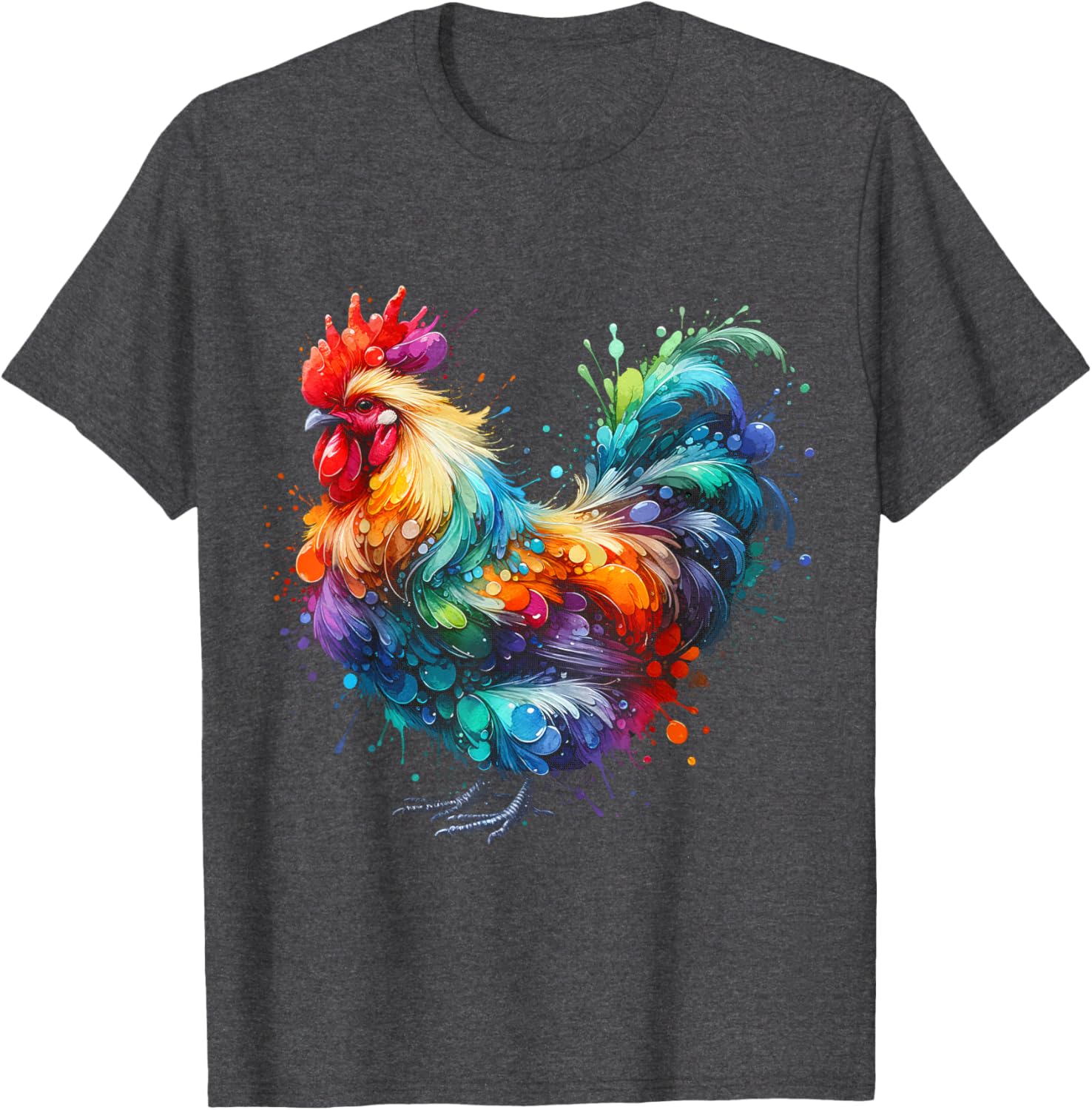 Funny Colorful Chicken Art T-Shirt for Women - Perfect Gift for Chicken Lovers - 8