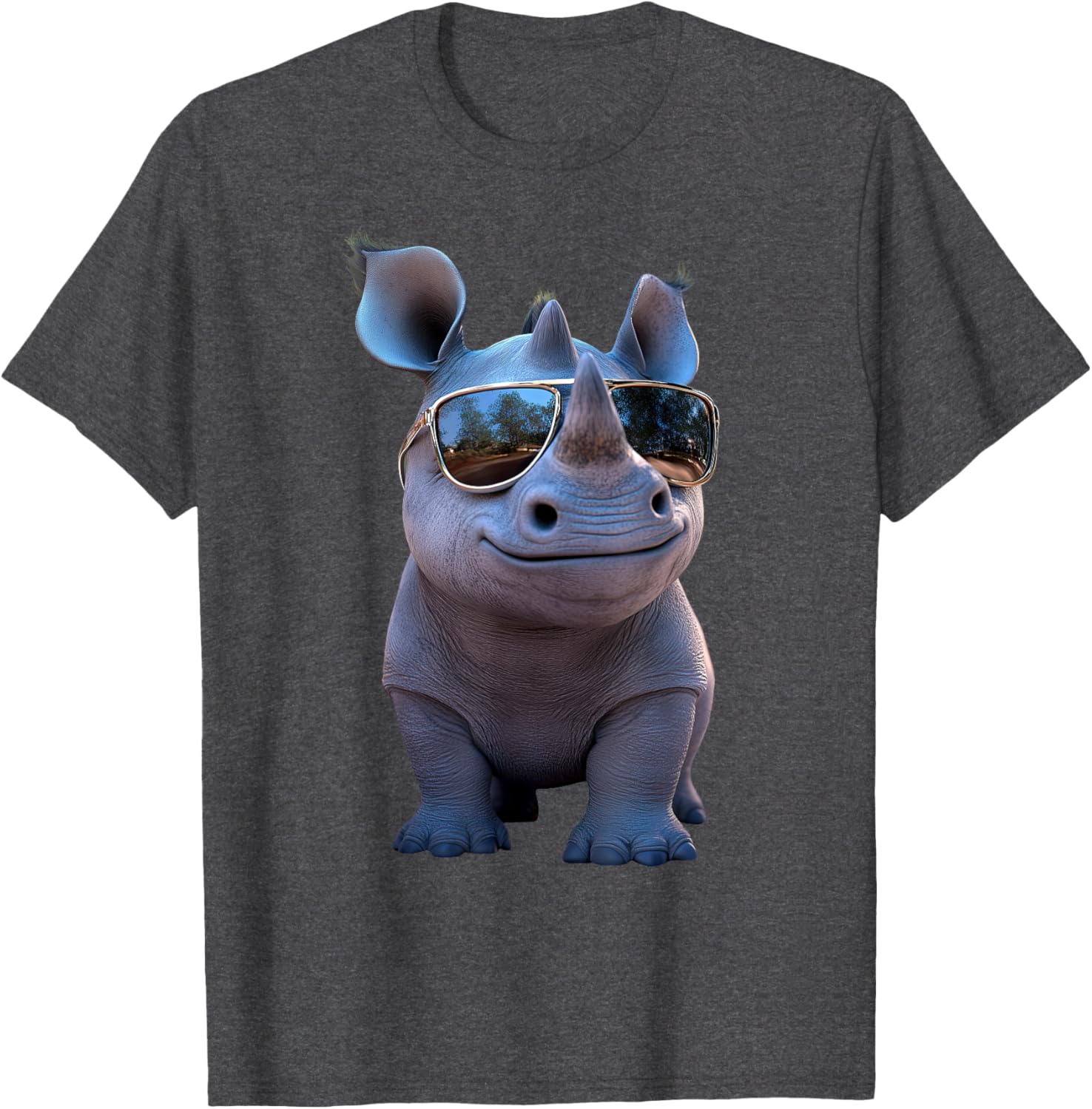 Cute Rhino Safari T-Shirt for Animal Lovers | White Rhinoceros Apparel - 11