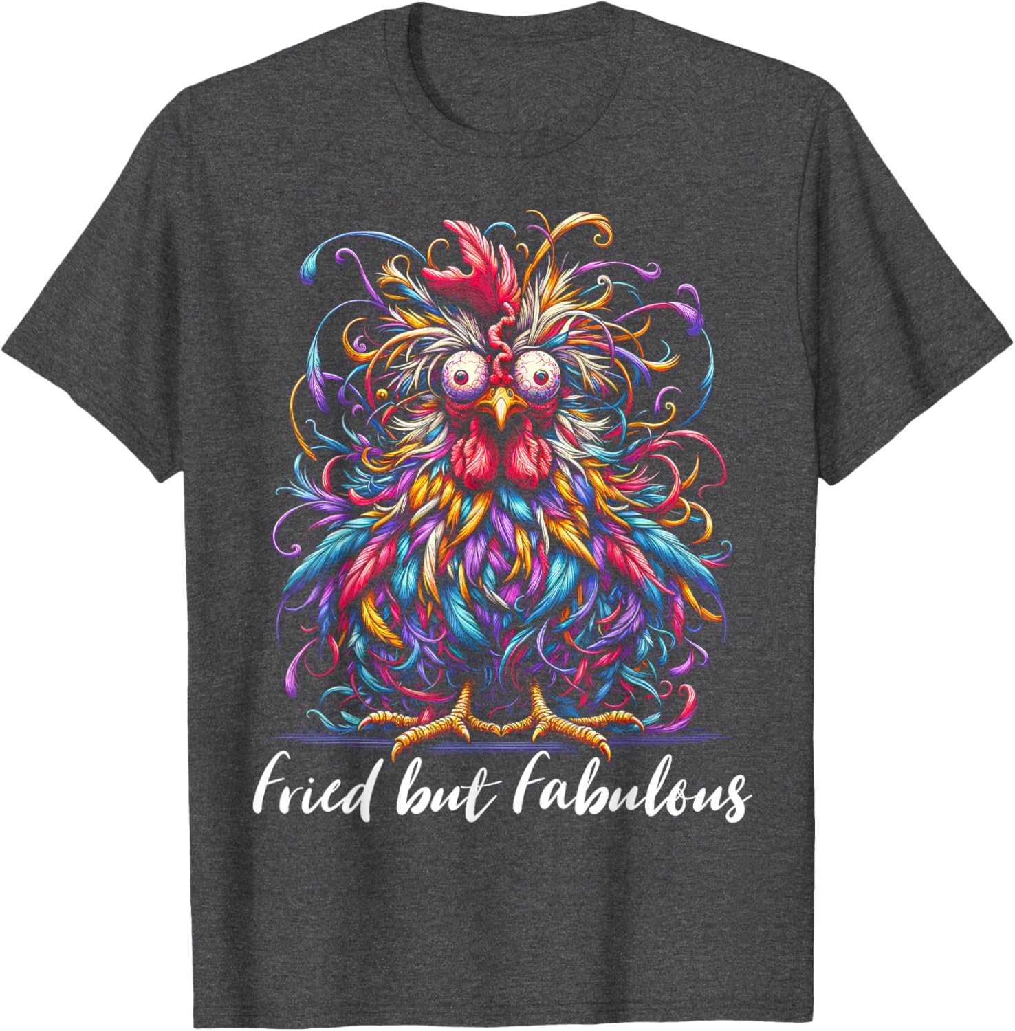 Funny Chicken Love T-Shirt for Women – Fabulous Fried Chicken Style - 3