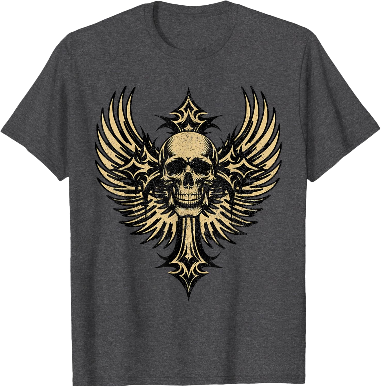 Grunge Skull Cross Gothic Aesthetic T-Shirt for Stylish Individuals - 19