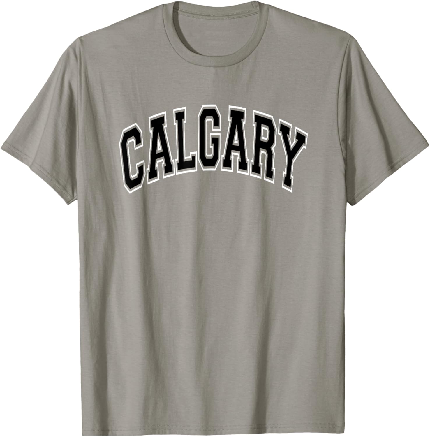 Calgary Arched Black Text T-Shirt Comfortable Casual Wear for Everyday Style - 28