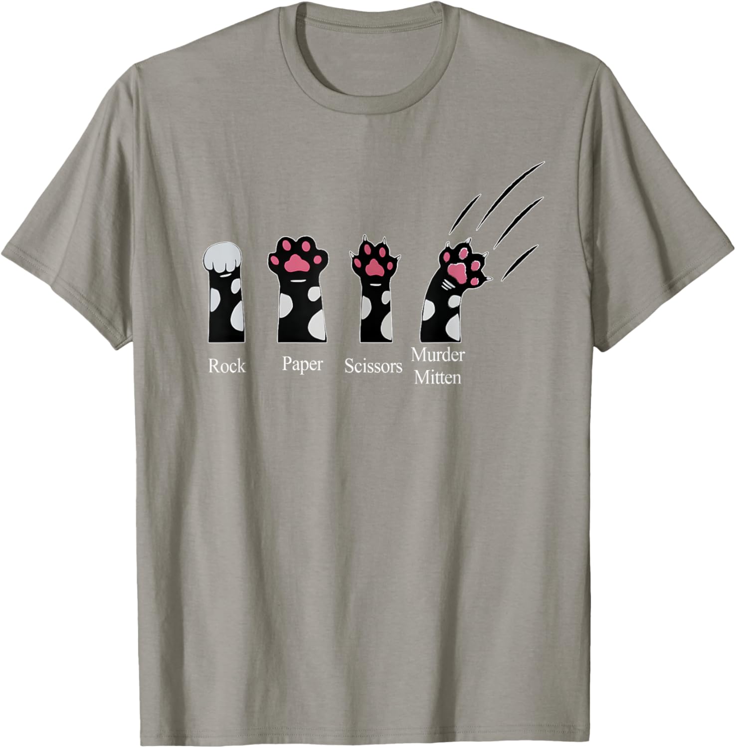 Cute Cats Rock Paper Scissors Murder Mittens Funny T-Shirt for Cat Lovers - 10