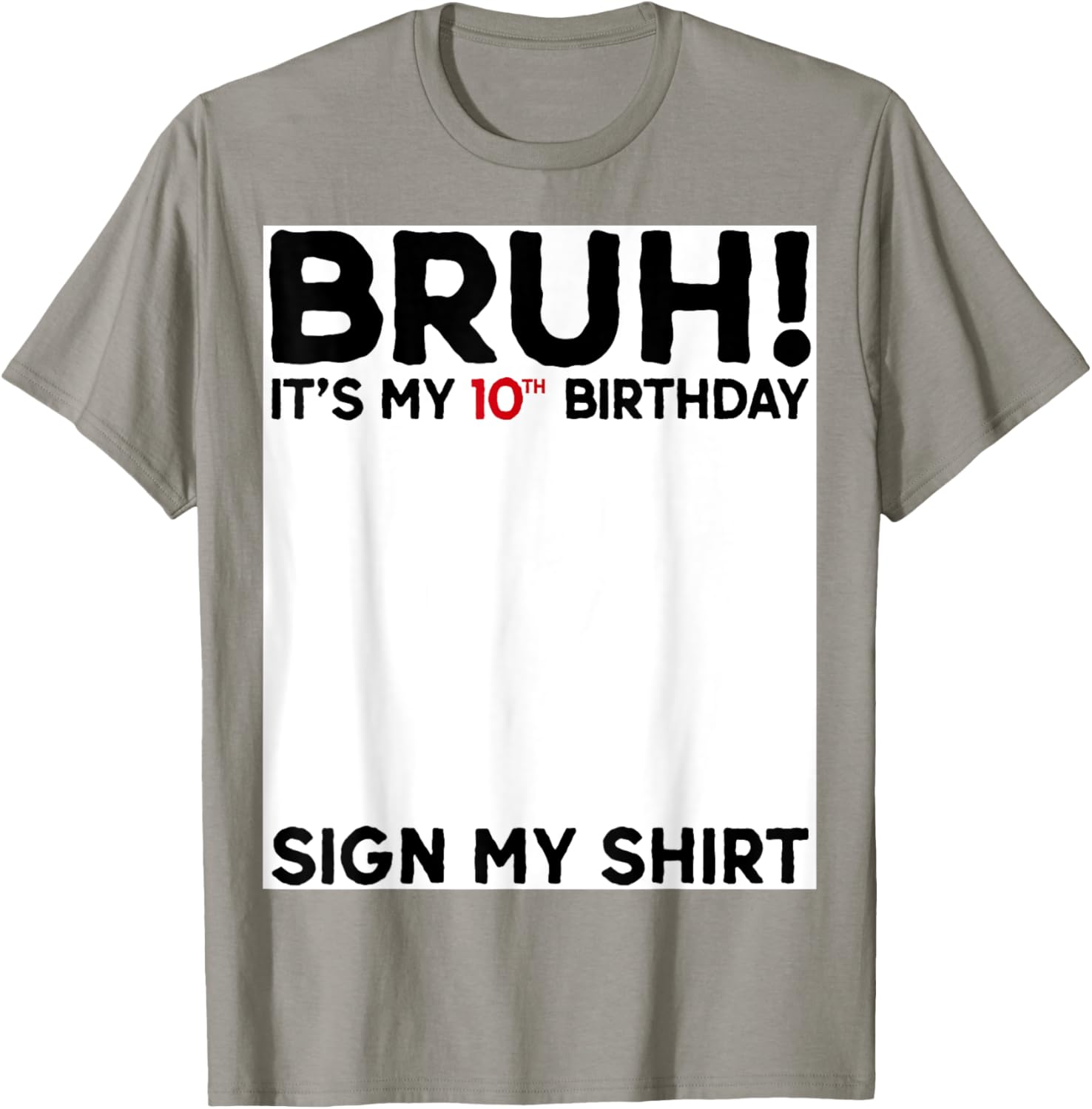 Cool Bruh I'm Double Digits T-Shirt for 10 Year Old Boys Birthday Gift - 15