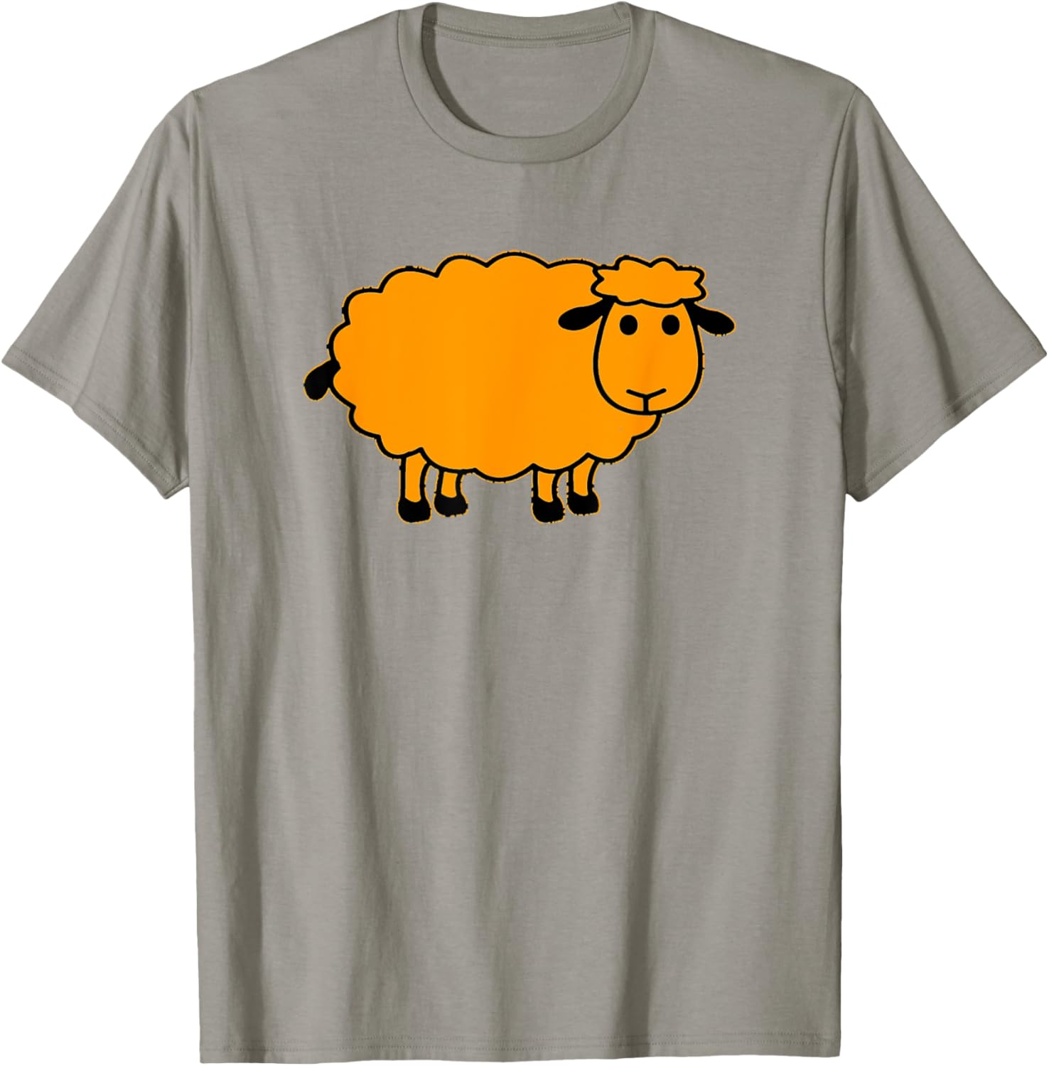 Cute Orange Sheep T-Shirt for Stylish Comfort in Clothing and Accessories - 7