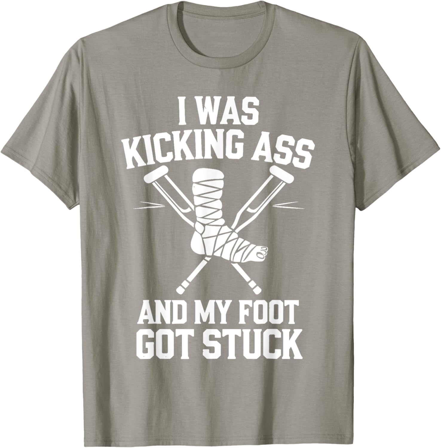 Funny Broken Leg Art T-Shirt for Men, Women, and Kids Surgery Recovery - 17