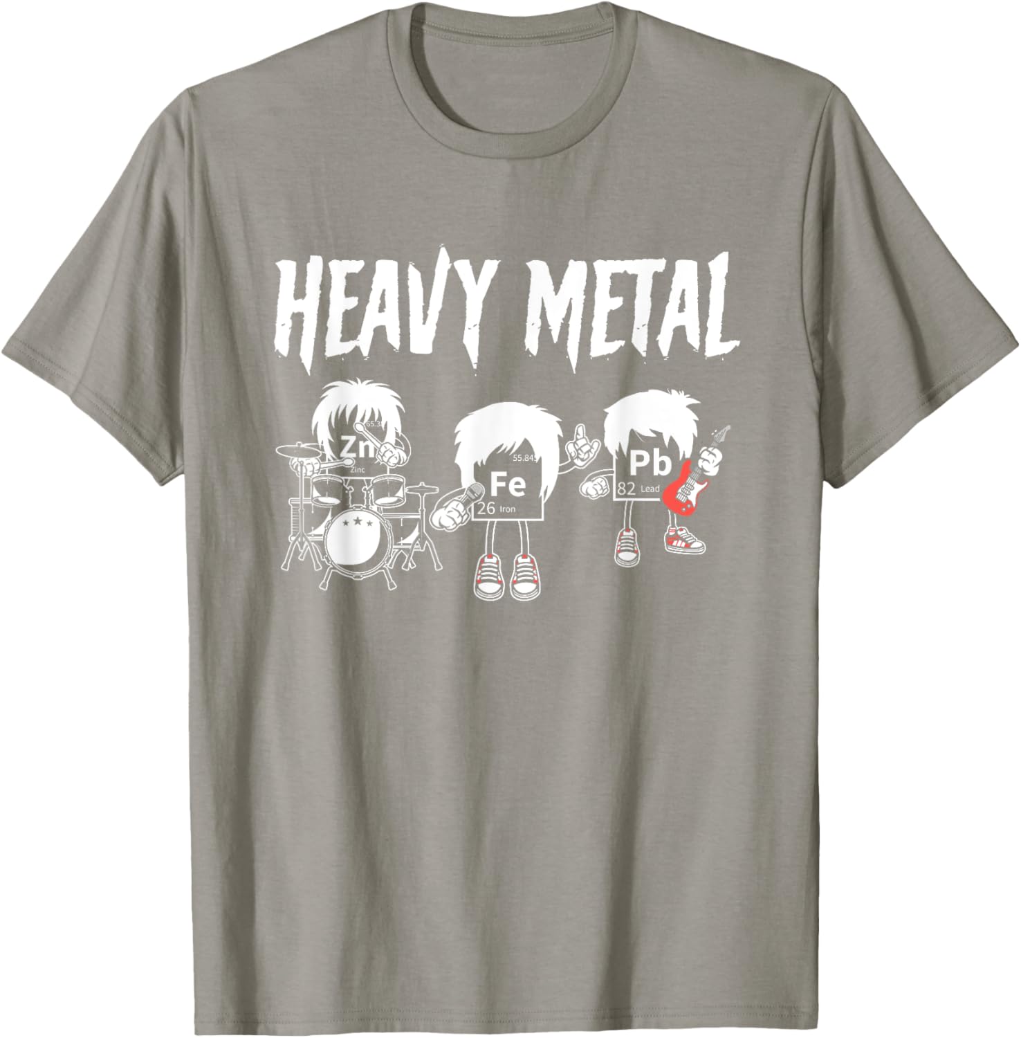 Funny Chemistry T-Shirt with Heavy Metal Music Puns for Science Lovers - 8