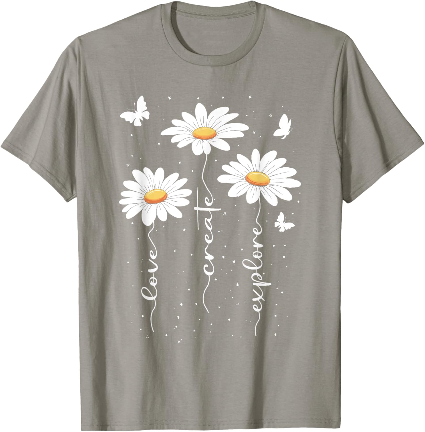Cute Daisy Floral T-Shirt for Nature Lovers - Inspirational Flower Design - 4