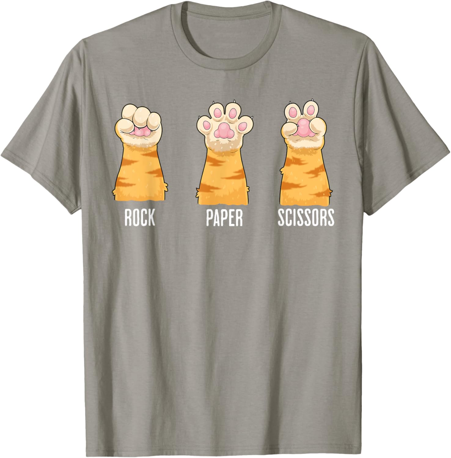 Funny Cat Paws Rock Paper Scissors T-Shirt for Kids and Adults - 24
