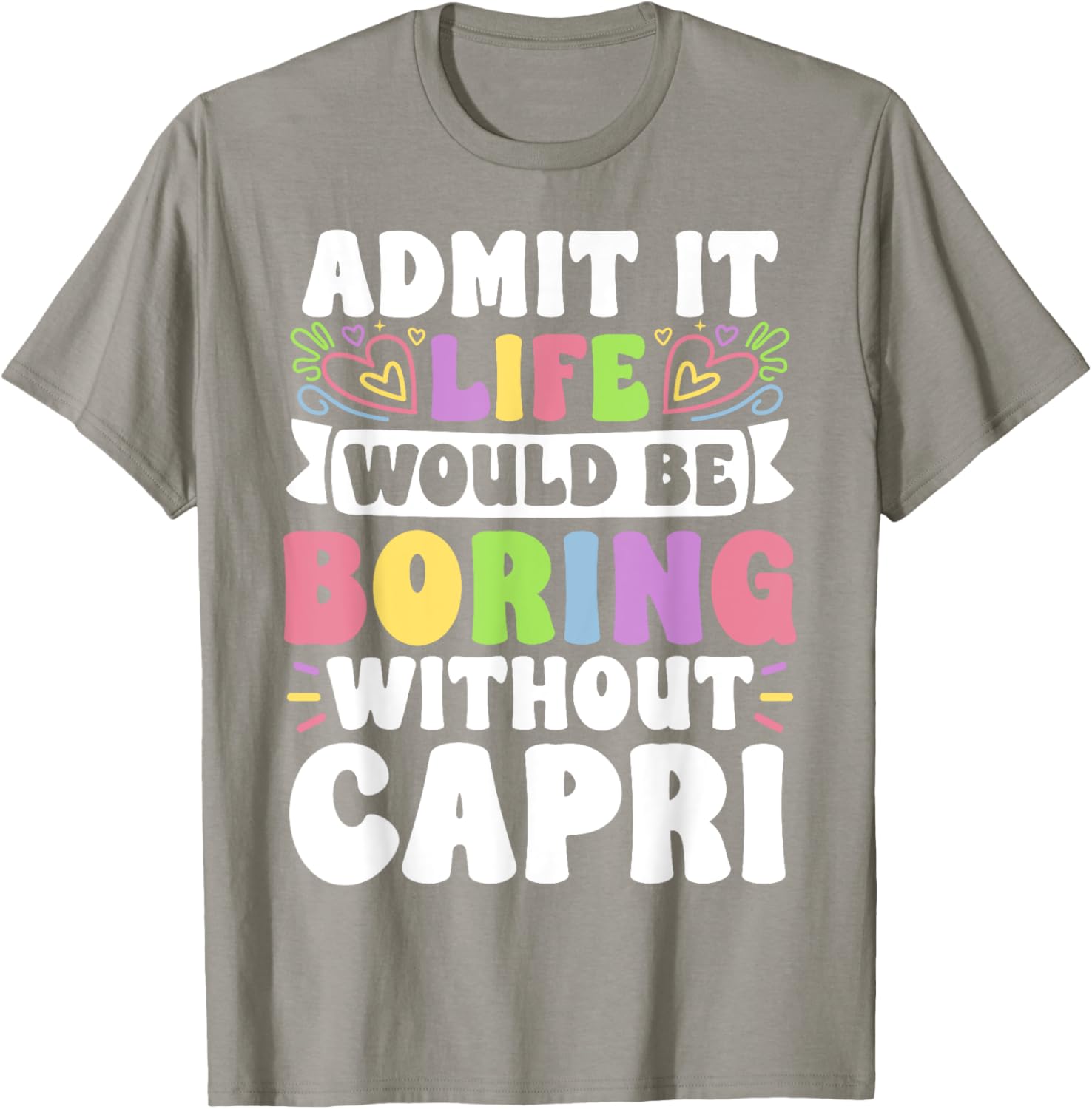 Funny Personalized Capri Family T-Shirt with Custom First Name Design - 3
