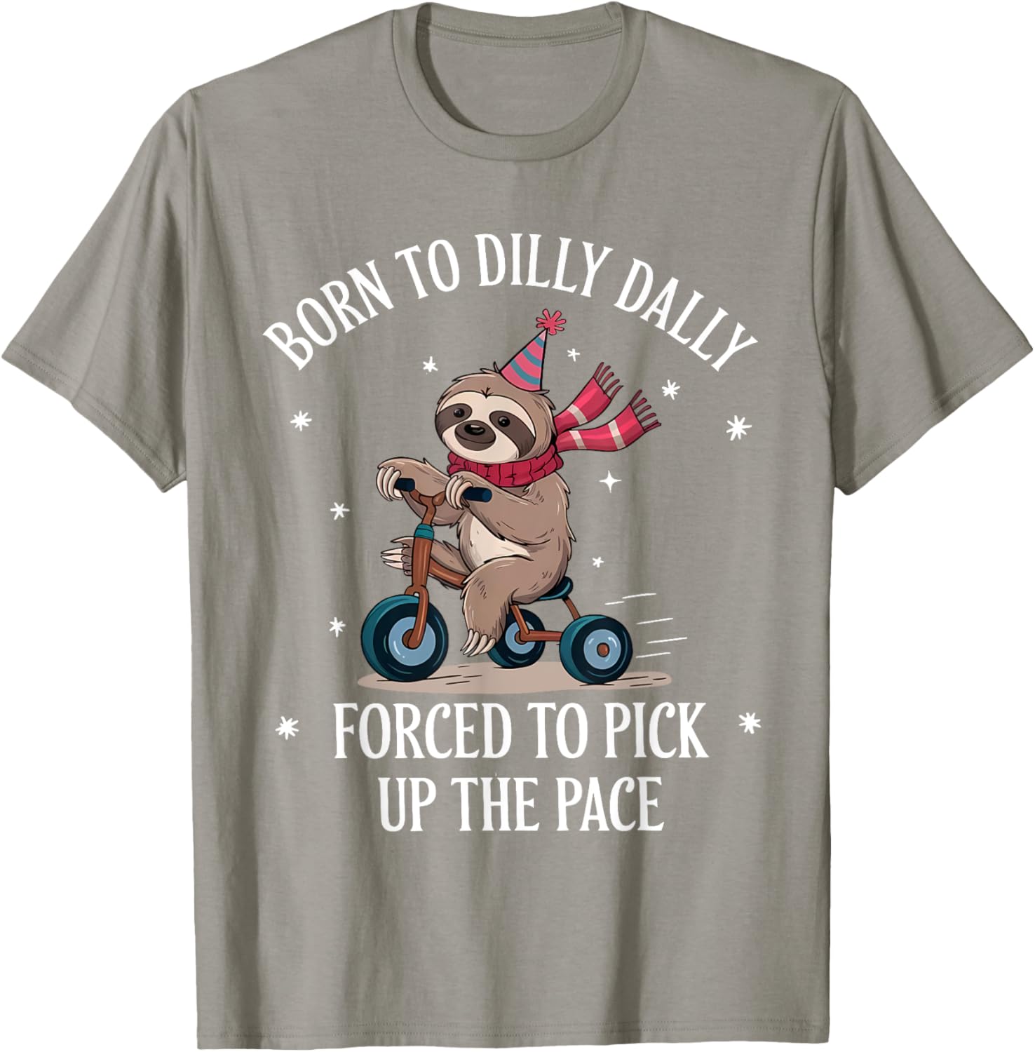 Cute Sloth T-Shirt Born To Dilly Dally Perfect for Relaxed Days - 9