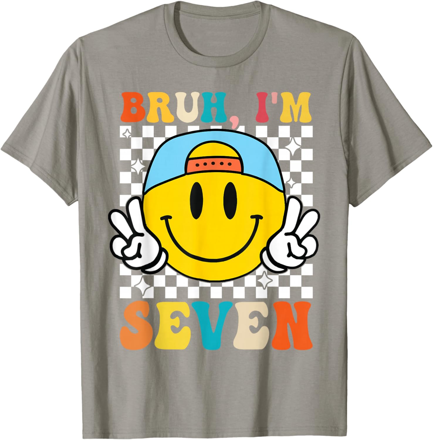 Groovy 7th Birthday T-Shirt for Boys and Girls - Fun 7 Year Old Apparel - 6