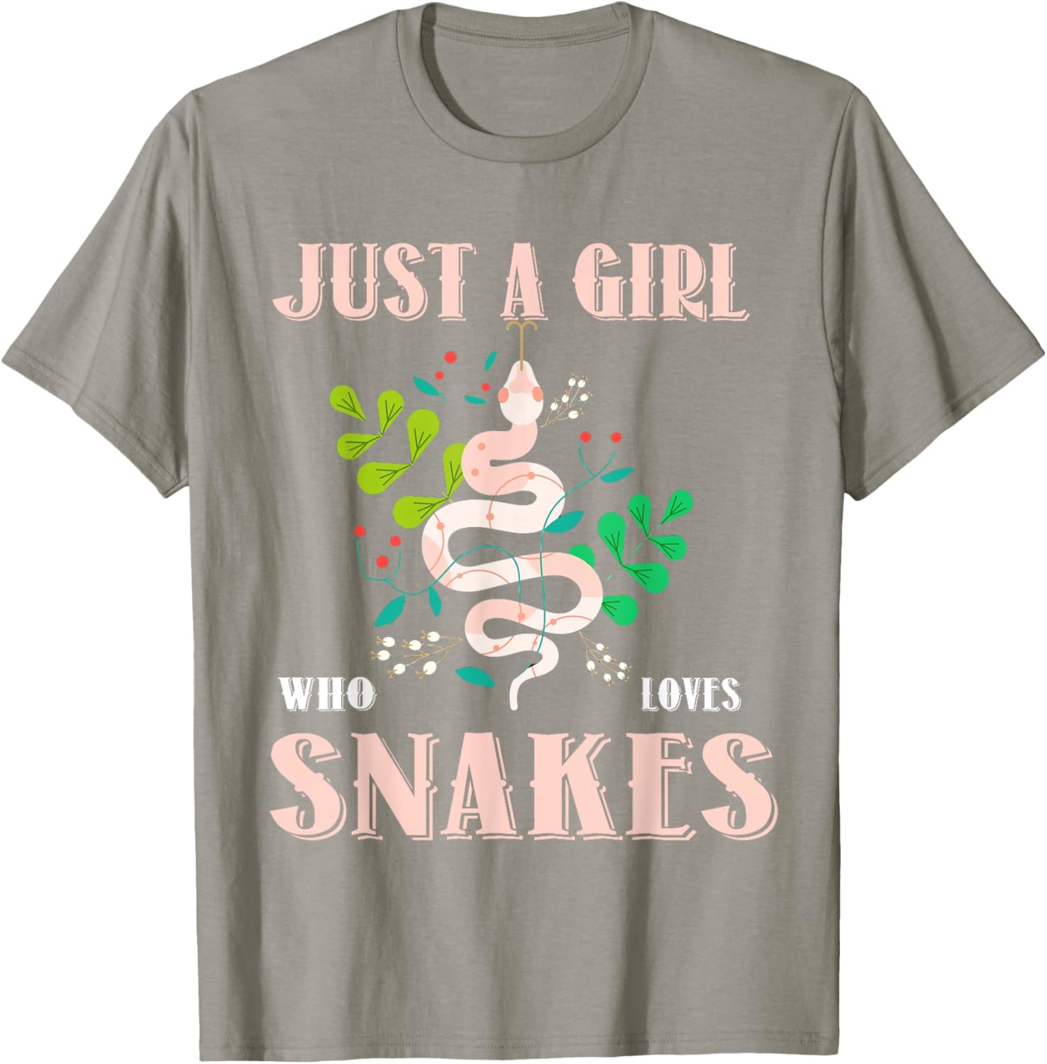 Cute Just a Girl Who Loves Snakes T-Shirt for Reptile Lovers - 13