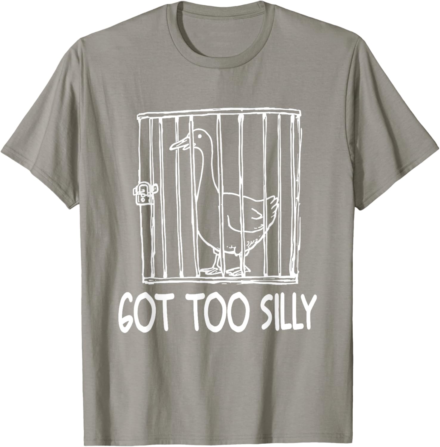Funny Goose Humor T-Shirt for Animal Lovers - Goose Got Too Silly - 12