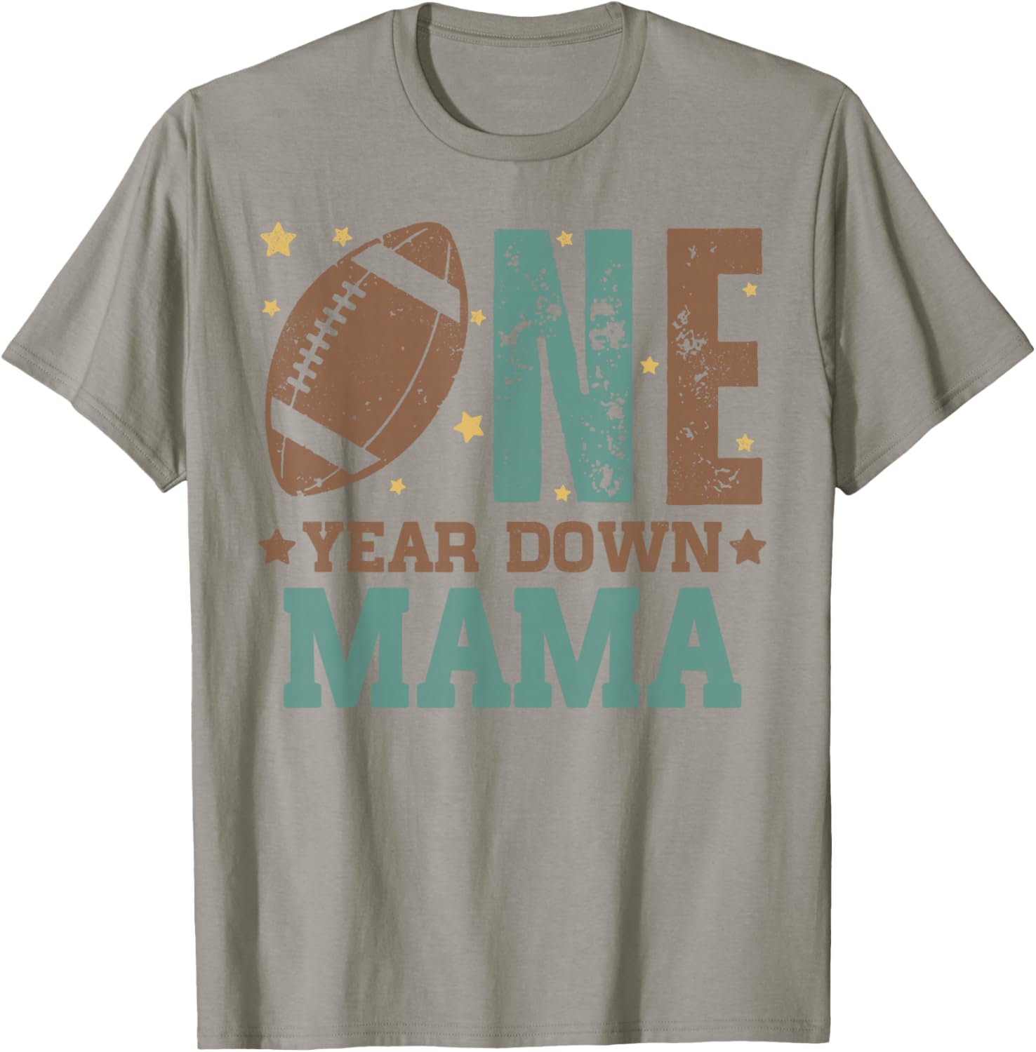 Cute Mama of 1 Year Old Football Birthday Party T-Shirt for Moms - 17