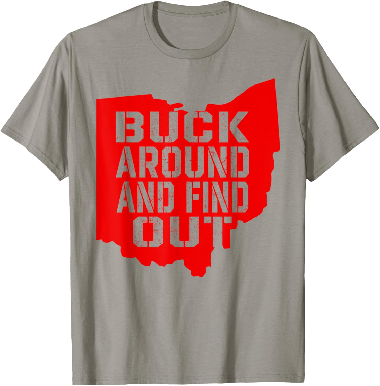 Buck Around and Find Out Vintage Ohio Map T-Shirt for Fun Exploration - 6