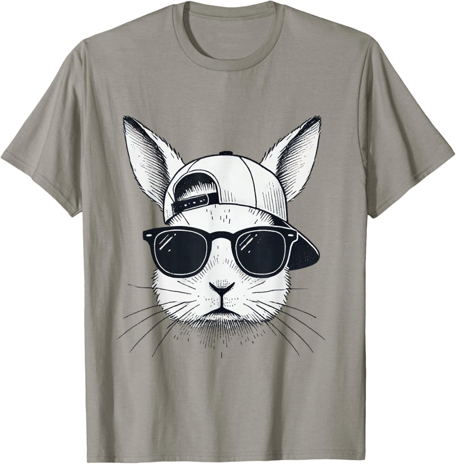 Cool Bunny Face Sunglasses T-Shirt for Easter Fun – Boys, Men, Kids - 1
